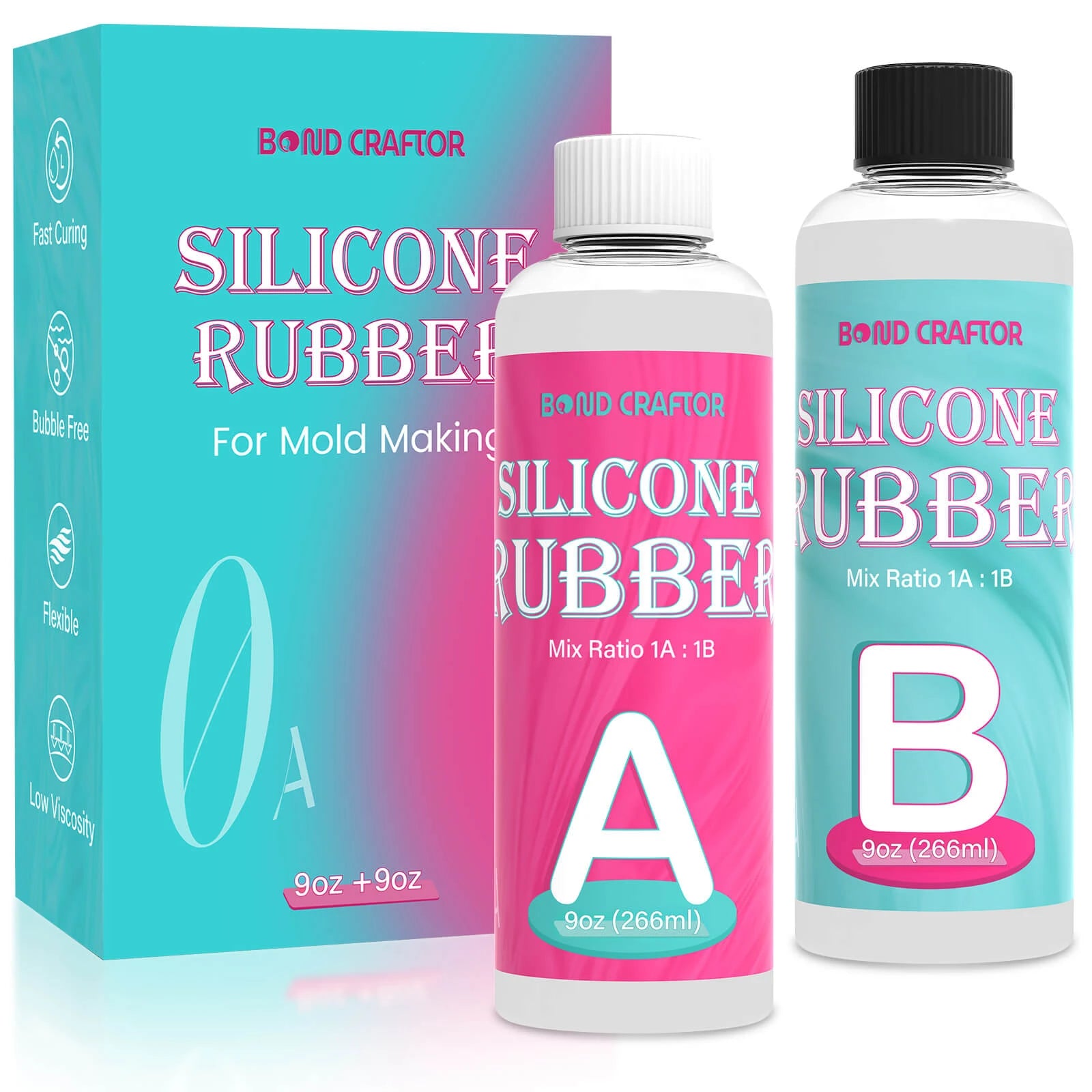 0A Liquid Silicone Rubber for Mold Making | 1:1 Mix Mold Making Kit