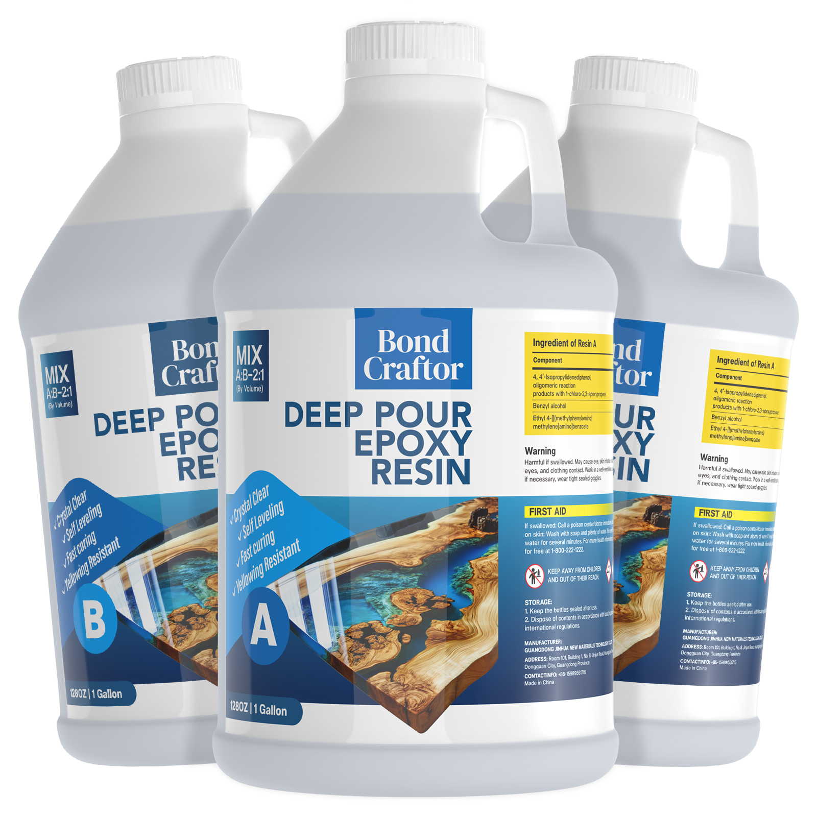 3 Gallon Deep Pour Epoxy Resin Kit – 4 Inch Pour Depths