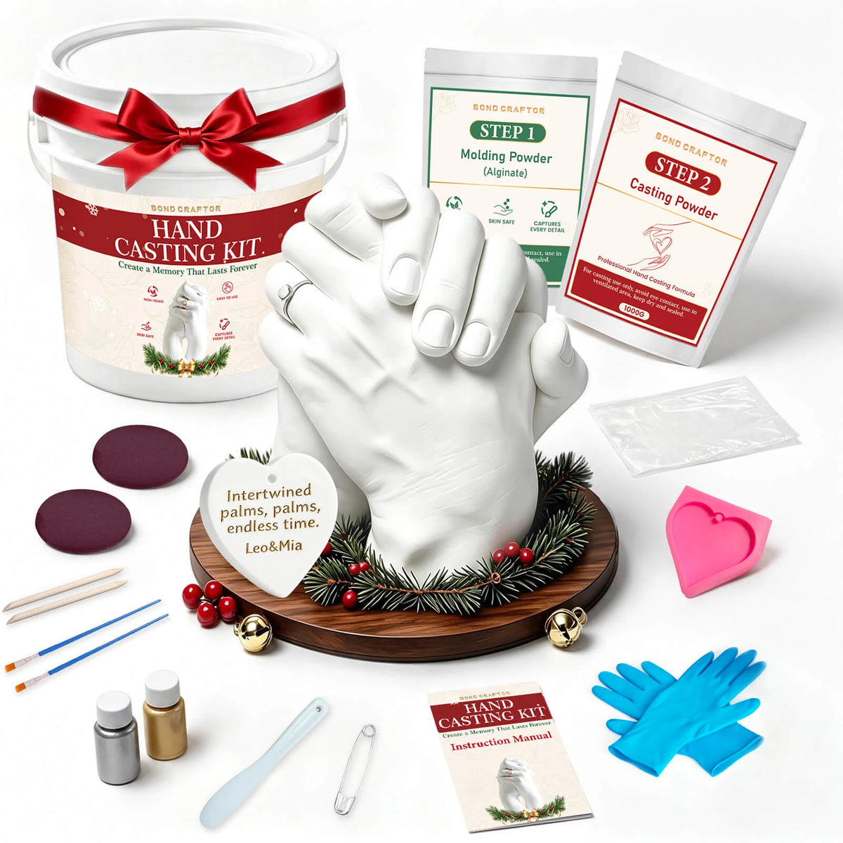 Hand Casting Kit DIY for Couples & Family | Create a 3D Hand Mold Keepsake