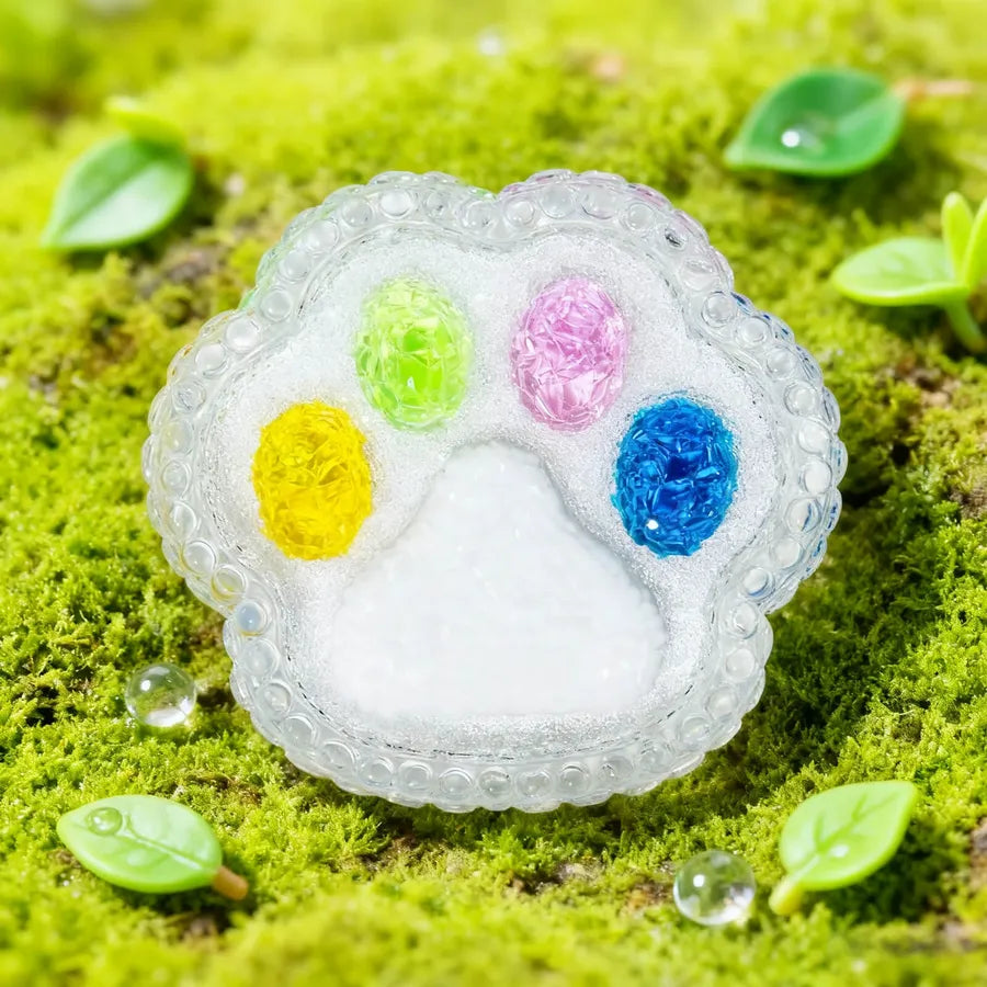 5.9" Cat Paw Silicone Resin Mold - Large Crystal Texture Epoxy Mold