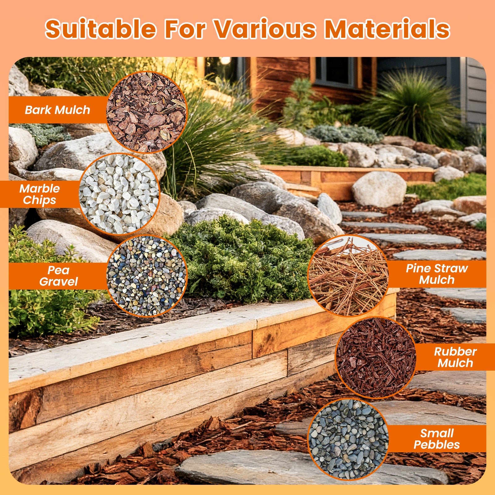 1.1 Gallon Mulch Glue for Landscaping, Gravel & Yard Rock Stabilizer