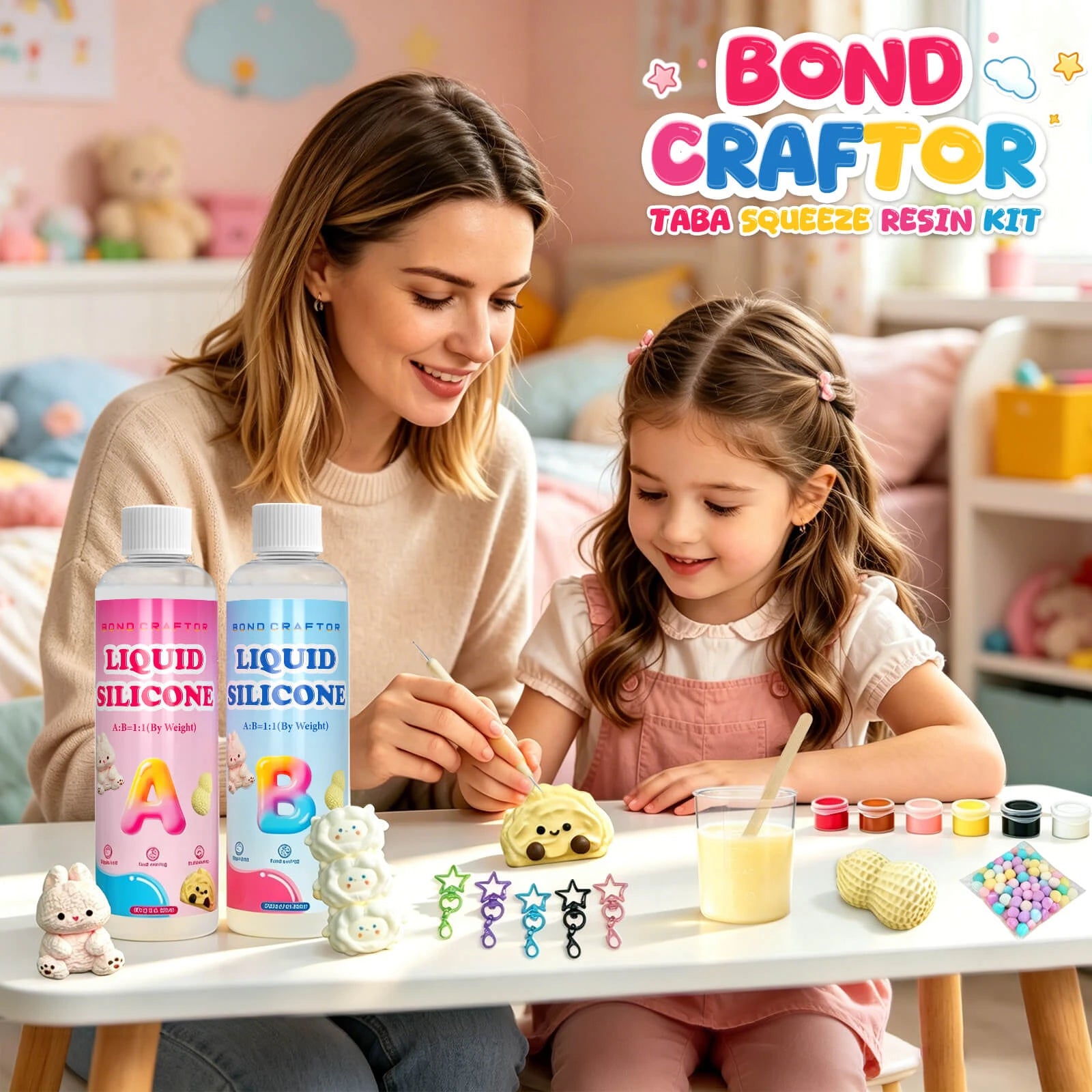 Taba Squishy Making Kit – 21 oz Liquid Silicone DIY Kit with Molds
