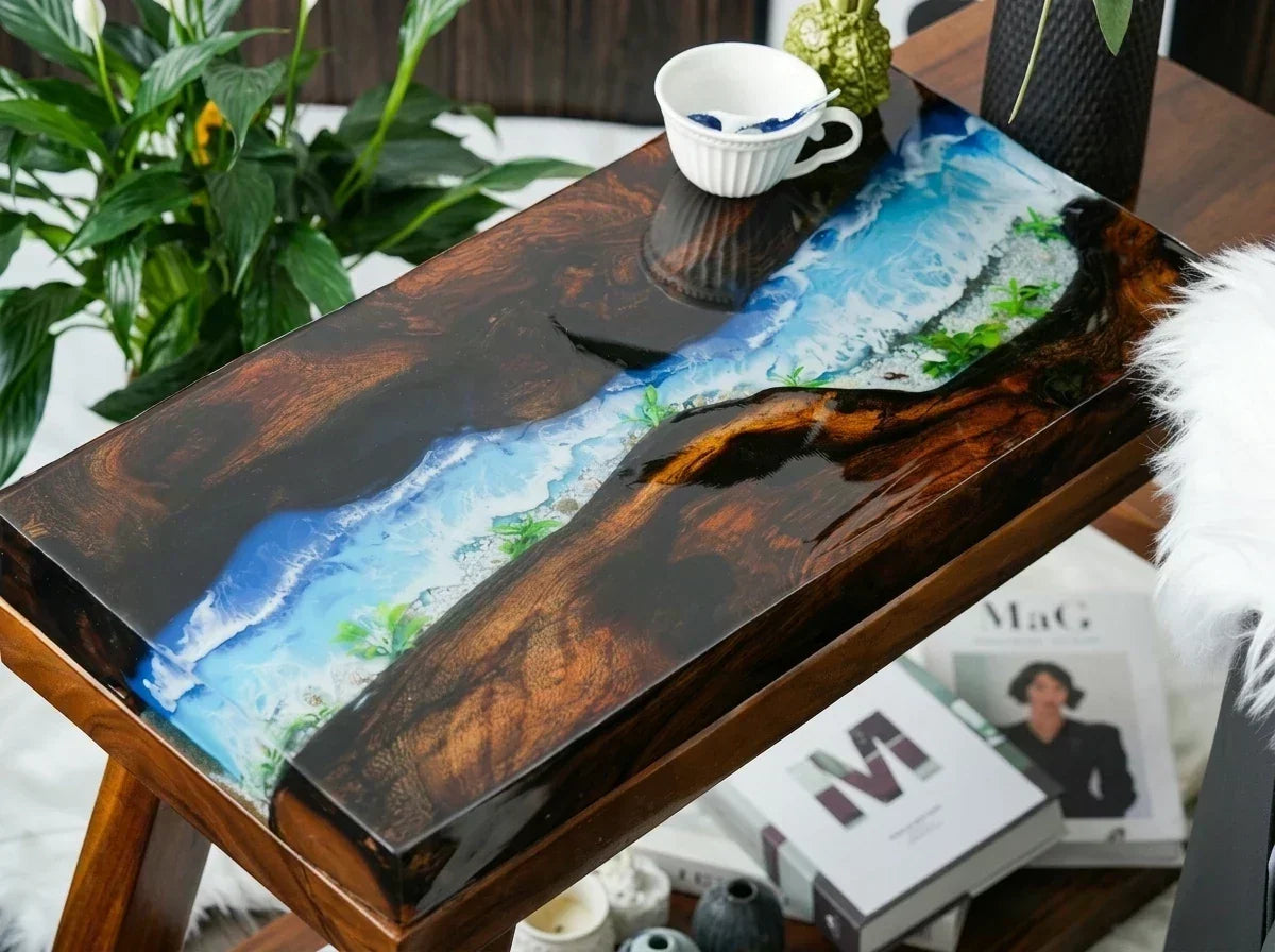 How We Made an Ocean-Inspired River Table with Deep Pour Epoxy Resin