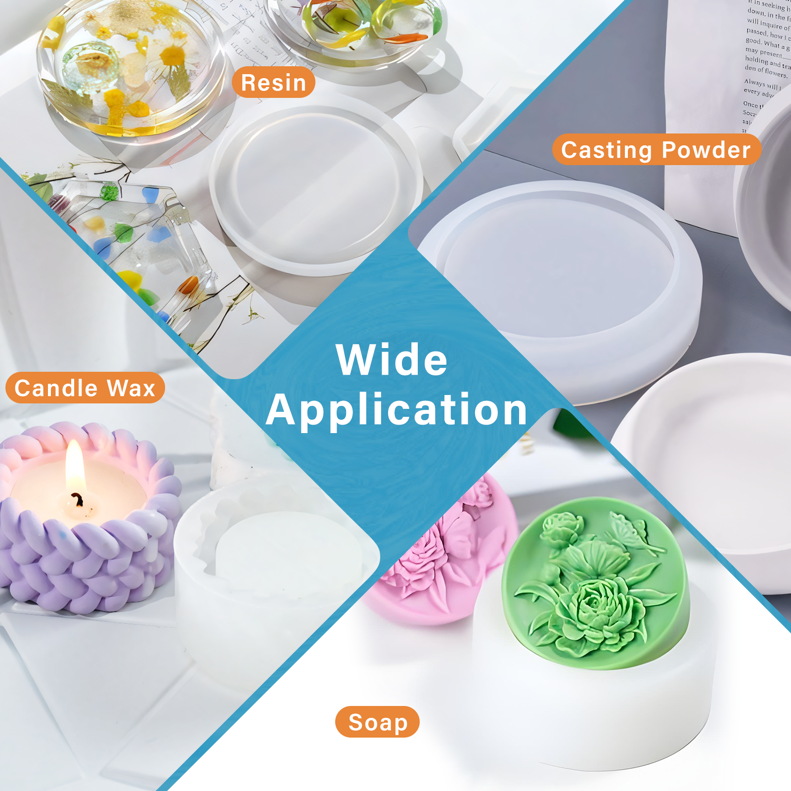 16oz Platinum Silicone Rubber - Fast-Curing 15A Mold Making and Casting Material for DiY Projects & Resin Crafts