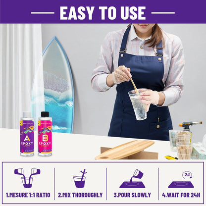 Bond Craftor clear resin epoxy bottle displayed, featuring a crystal-clear finish and high-quality formulation perfect for DIY art, crafts, and professional-grade projects.