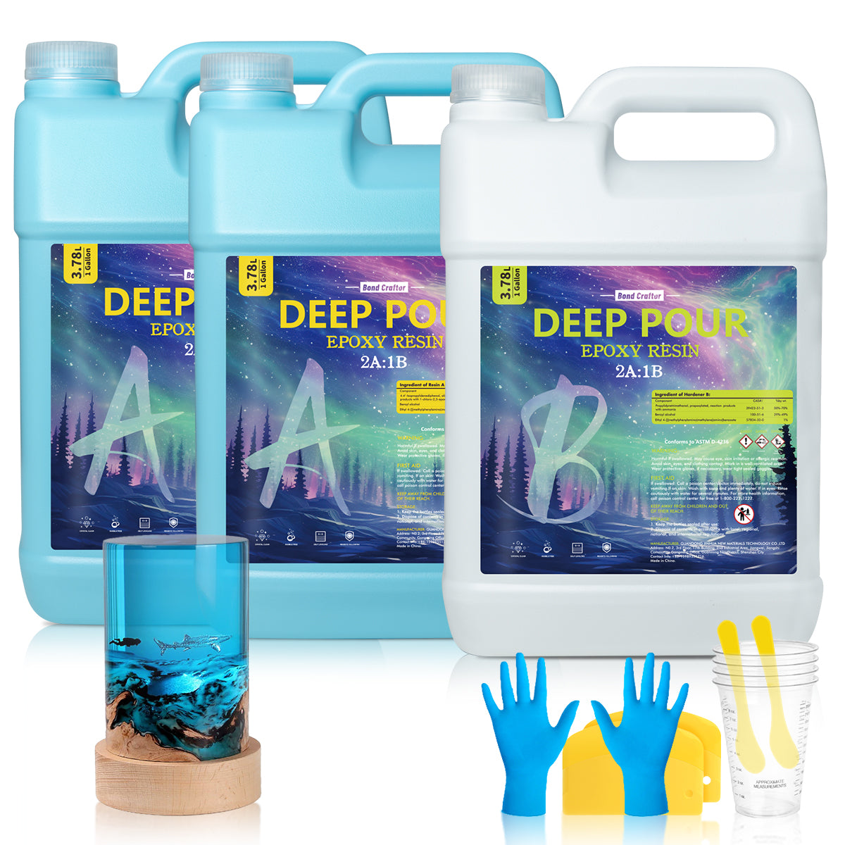 1.5 Gallon Deep Pour Epoxy Resin Kit-Clear Cast Epoxy Resin