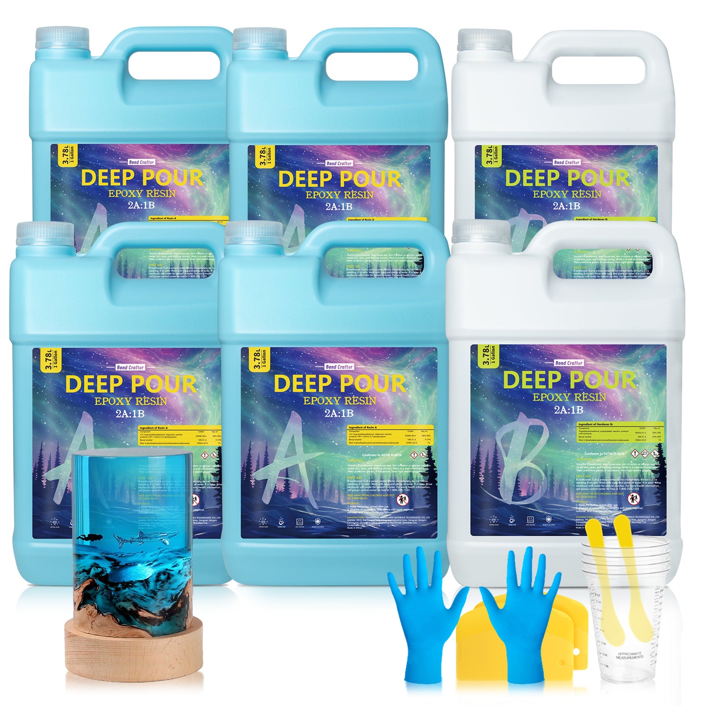 6 Gallon Deep Pour, Casting & Art | Clear Epoxy Resin Kit | Free Shipping