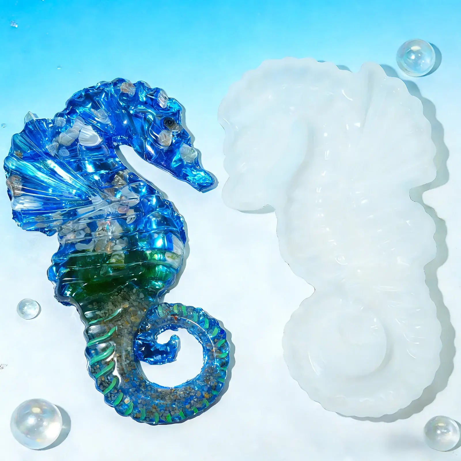 large seahorse silicone mold