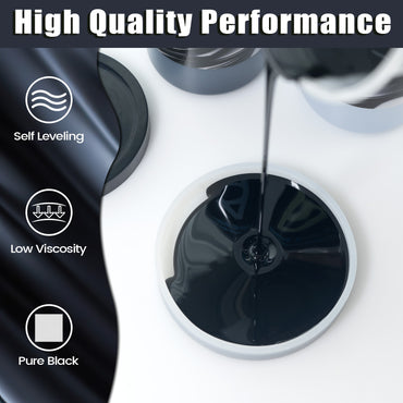 16oz Black Epoxy Resin – High Gloss, Pre-Colored for DIY Art, Jewelry & Tabletops