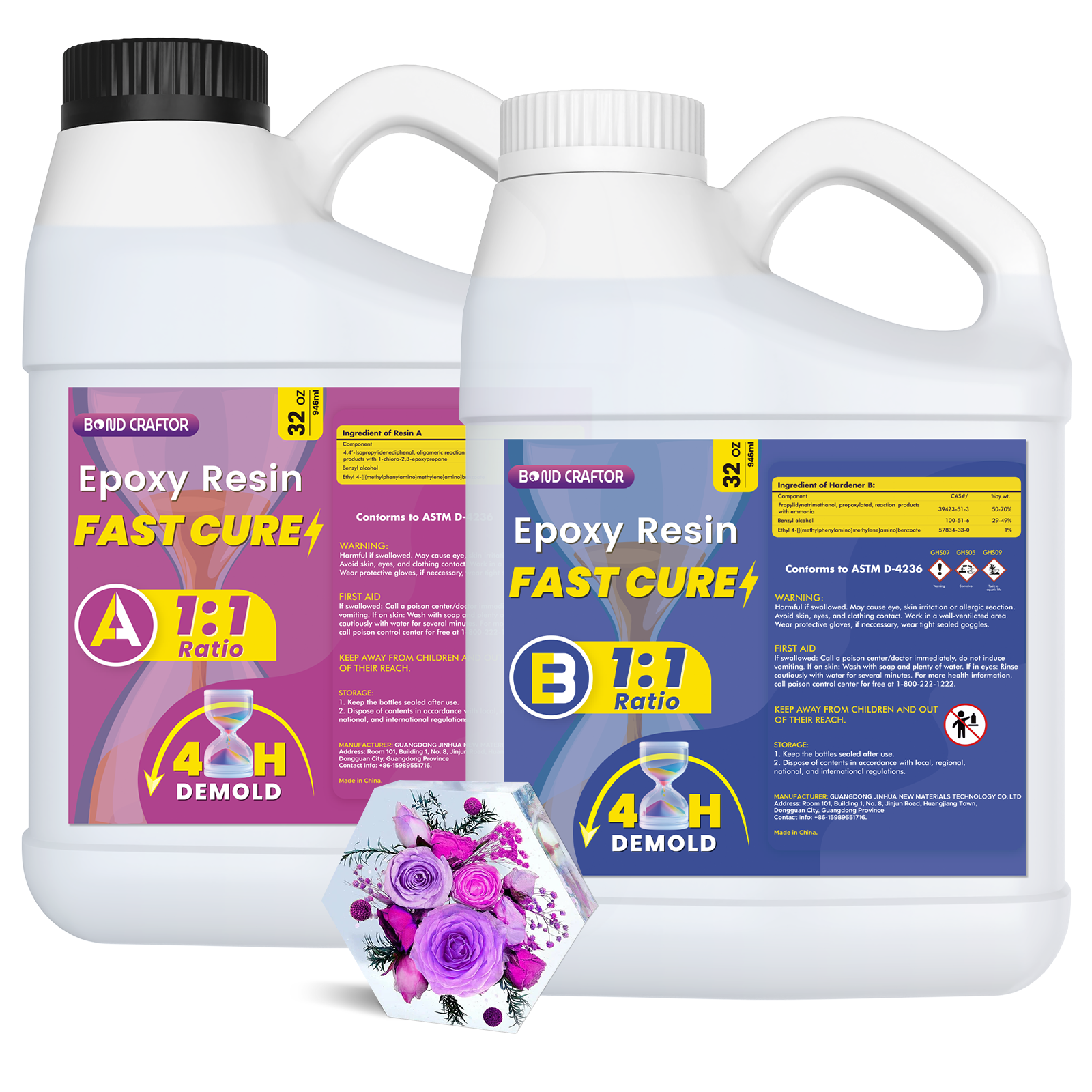 Fast Cure Epoxy Resin (64 oz) – 4H Demold