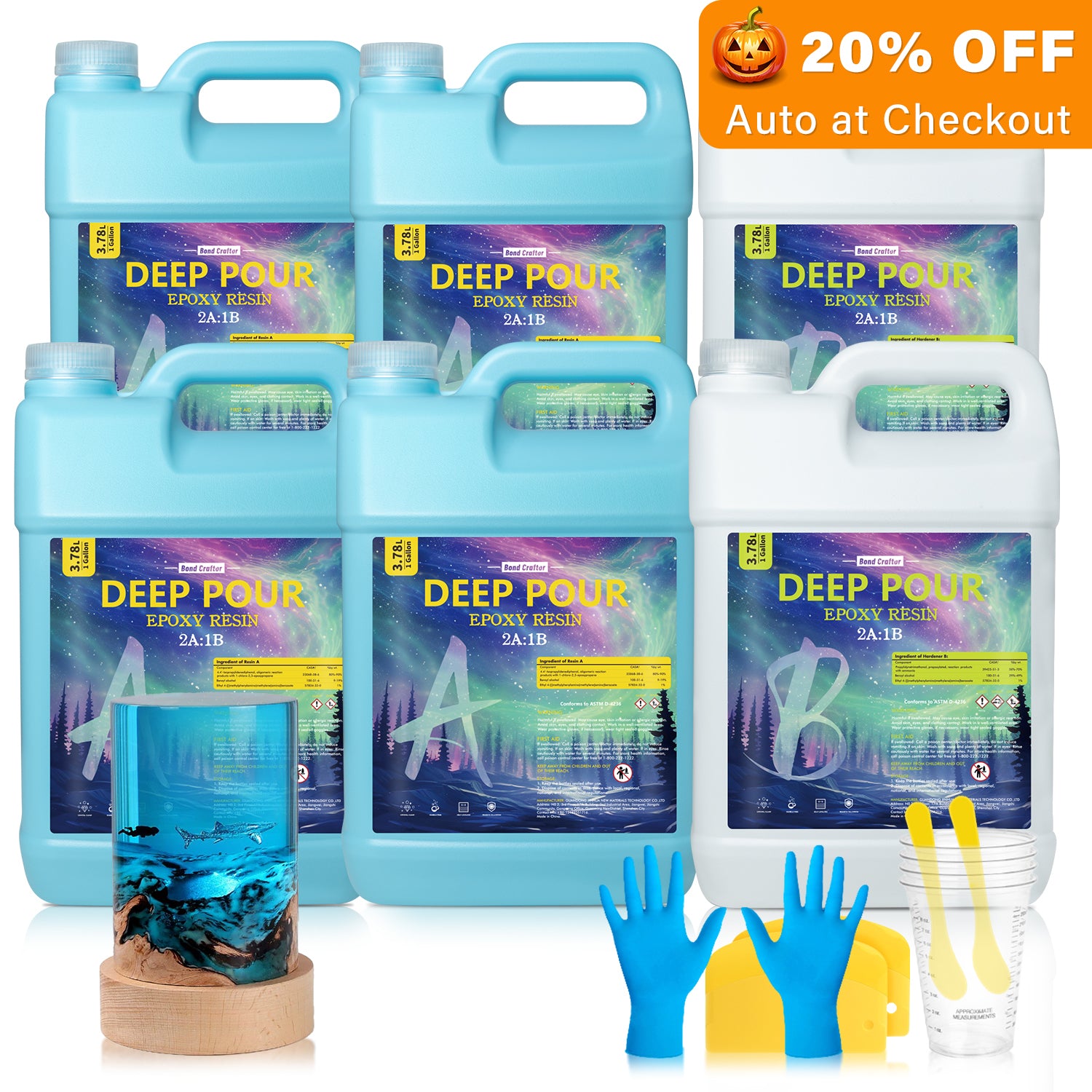 Deep Pour Epoxy Resin Kit – 2–4 Inch Casting