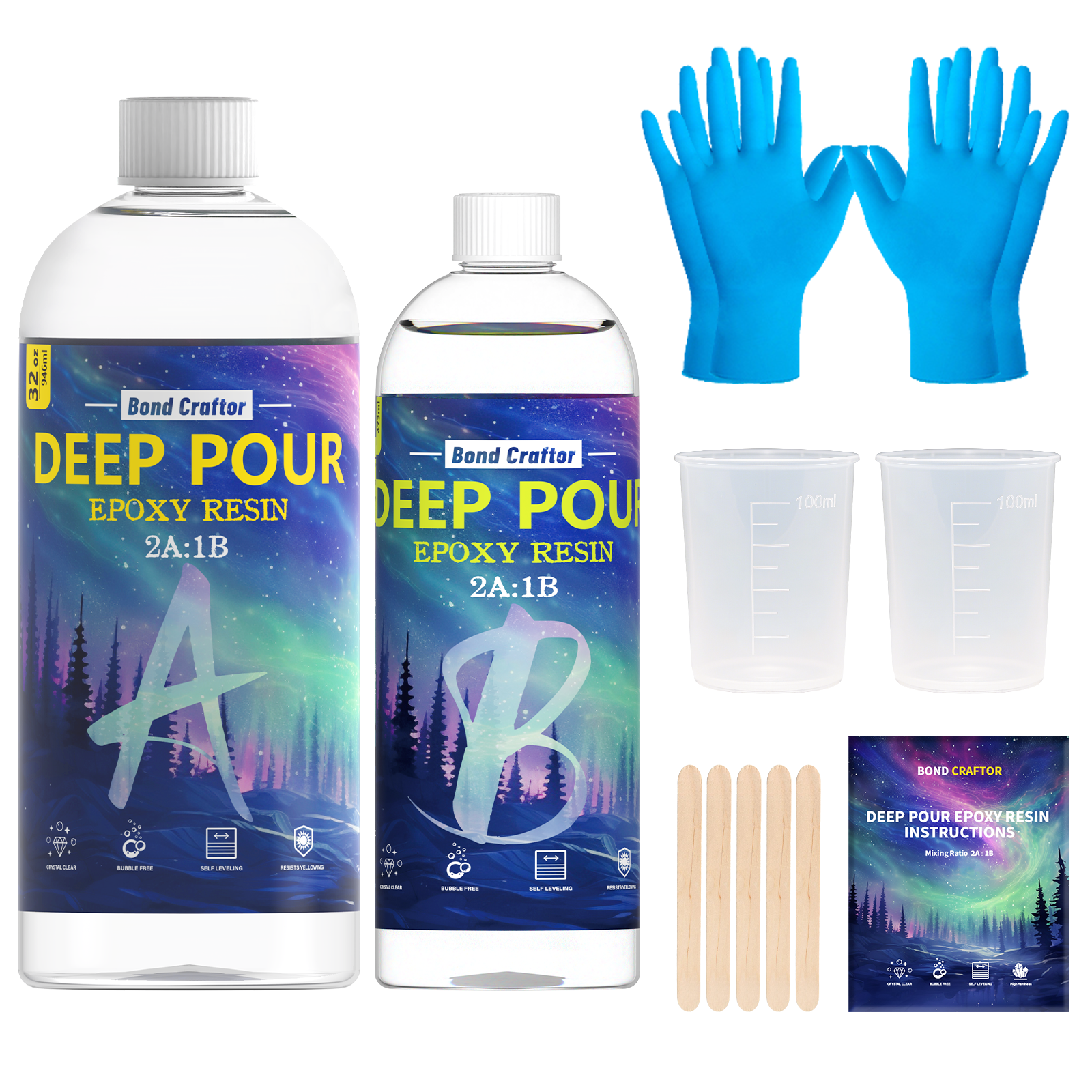 Deep Pour Epoxy Resin Kit – 2–4 Inch Casting