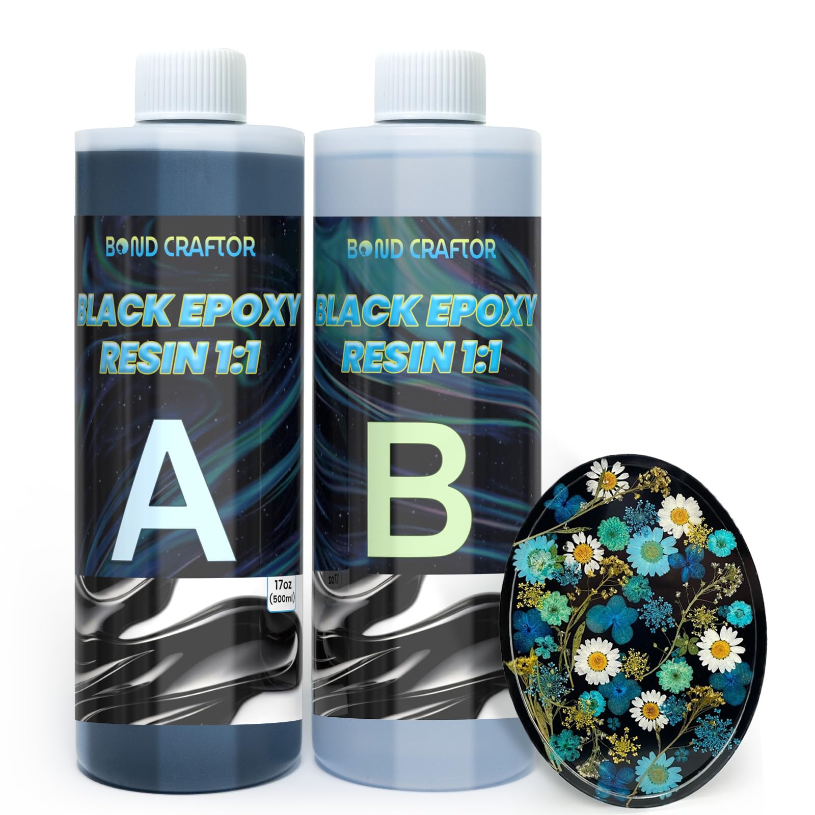 Black Epoxy Resin – High Gloss, Bubble-Free Casting Kit
