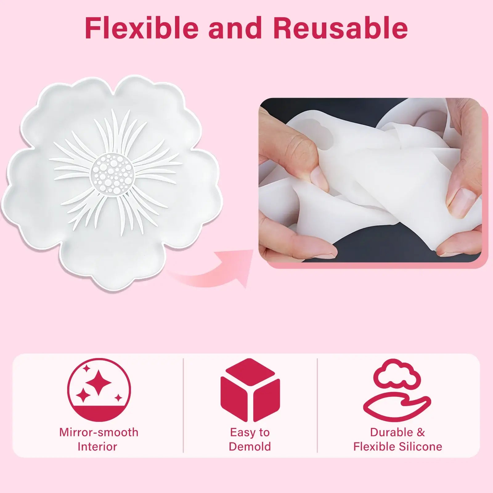 extra large flower silicone mold