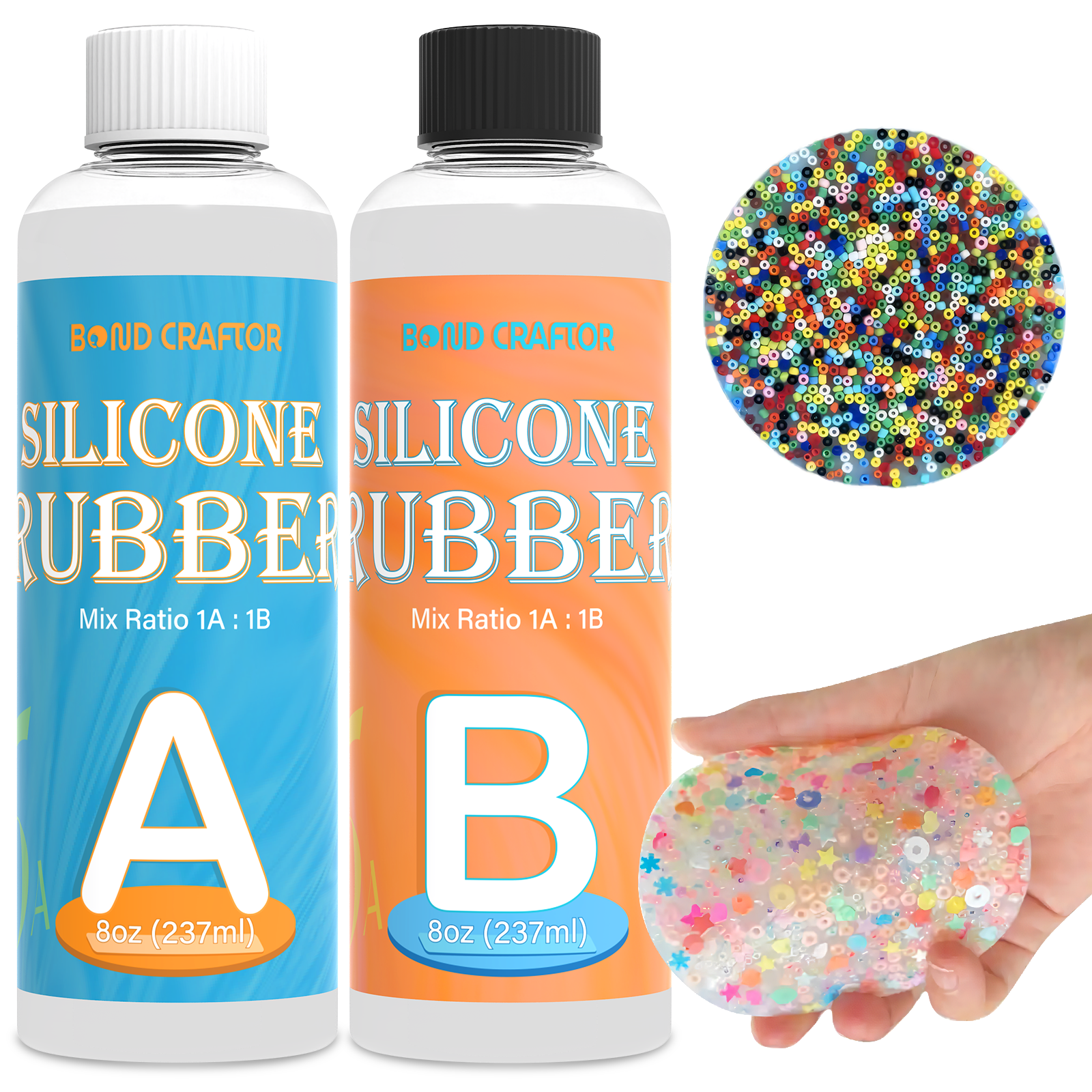 16oz Platinum Silicone Rubber - Fast-Curing 15A Mold Making and Casting Material for DiY Projects &amp; Resin Crafts