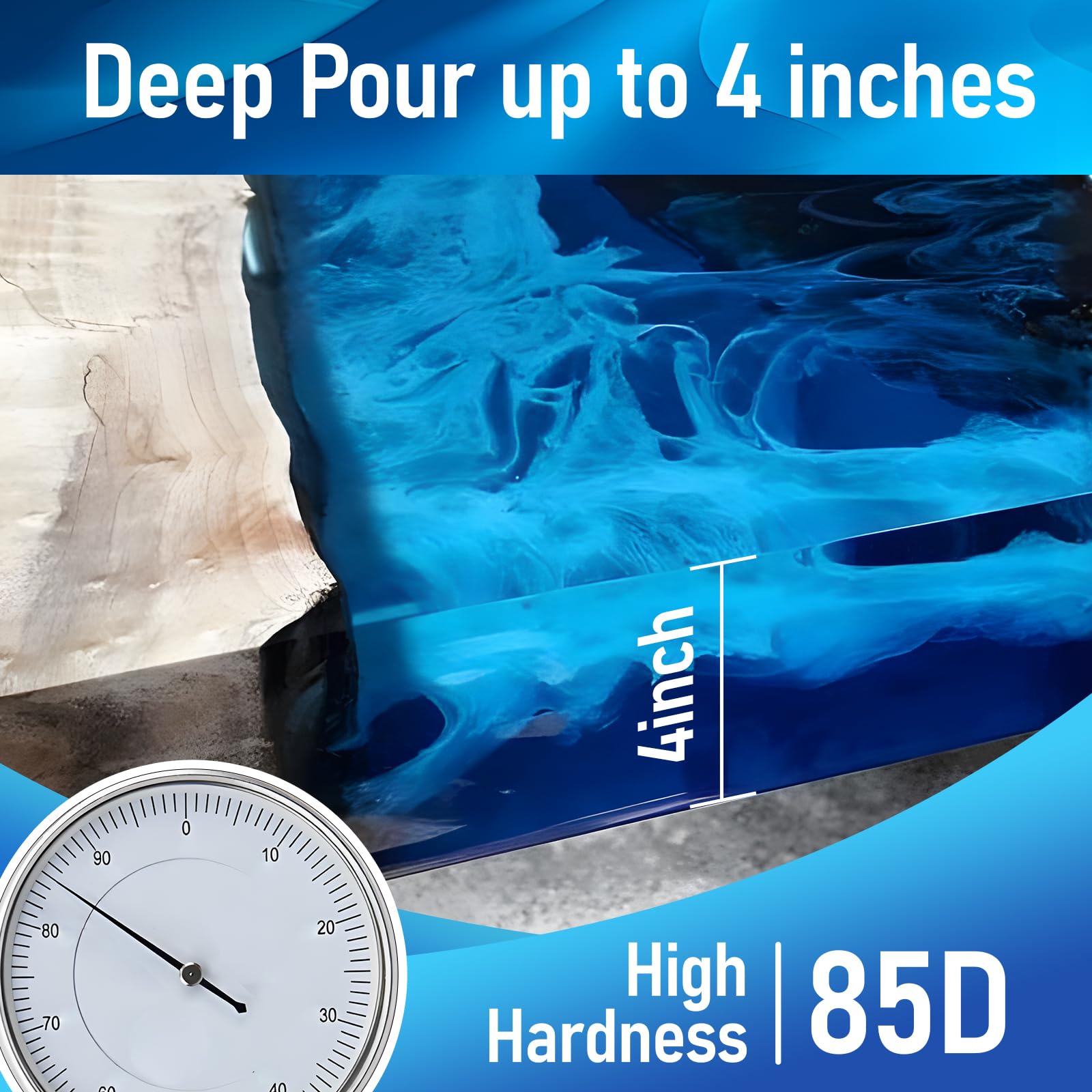 2-4 Inch Deep Pour Epoxy Resin - 3 Gallon Kit