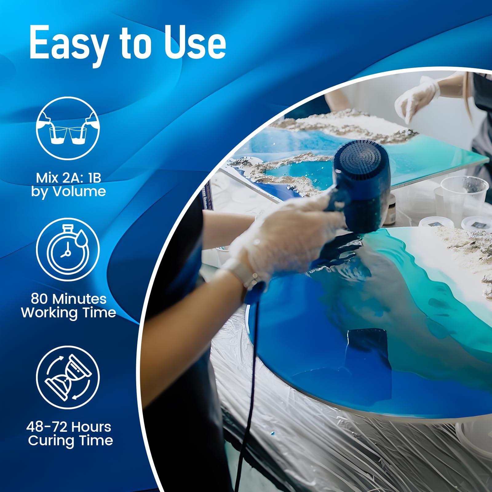 2-4 Inch Deep Pour Epoxy Resin - 3 Gallon Kit