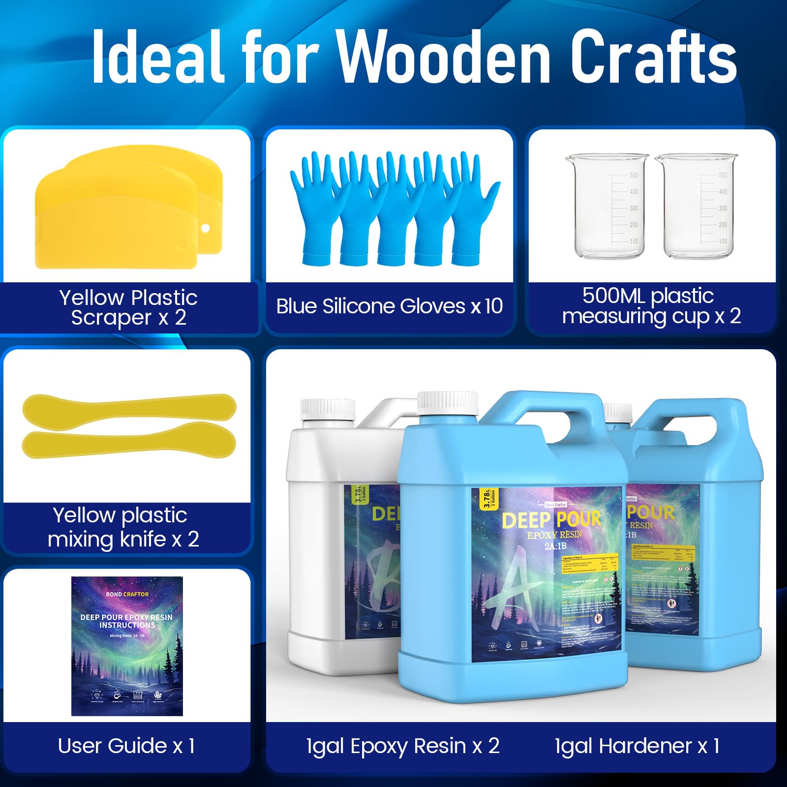2-4 Inch Deep Pour Epoxy Resin - 3 Gallon Kit