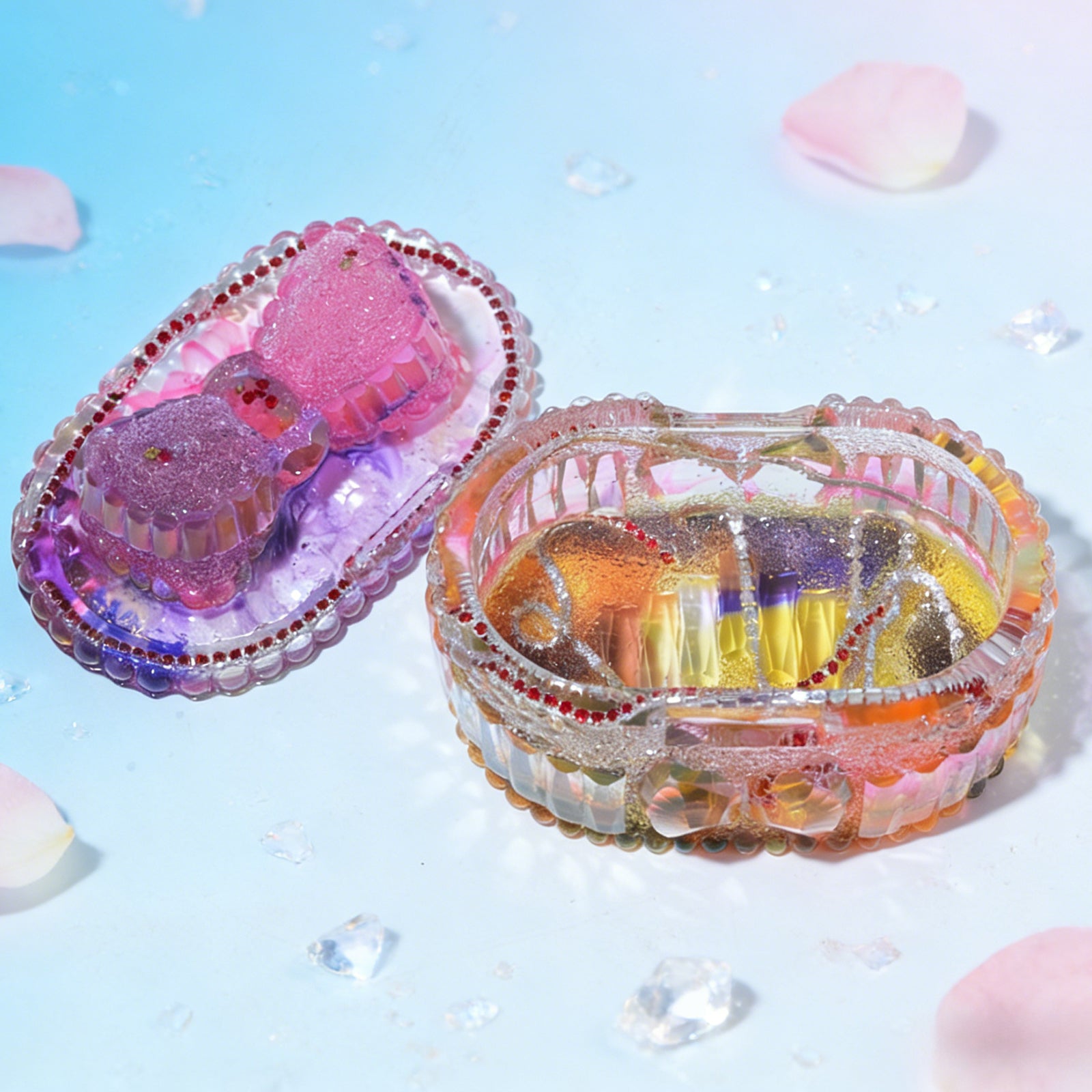 Diamond Faceted Silicone Molds for Epoxy Resin – Bowknot Jar