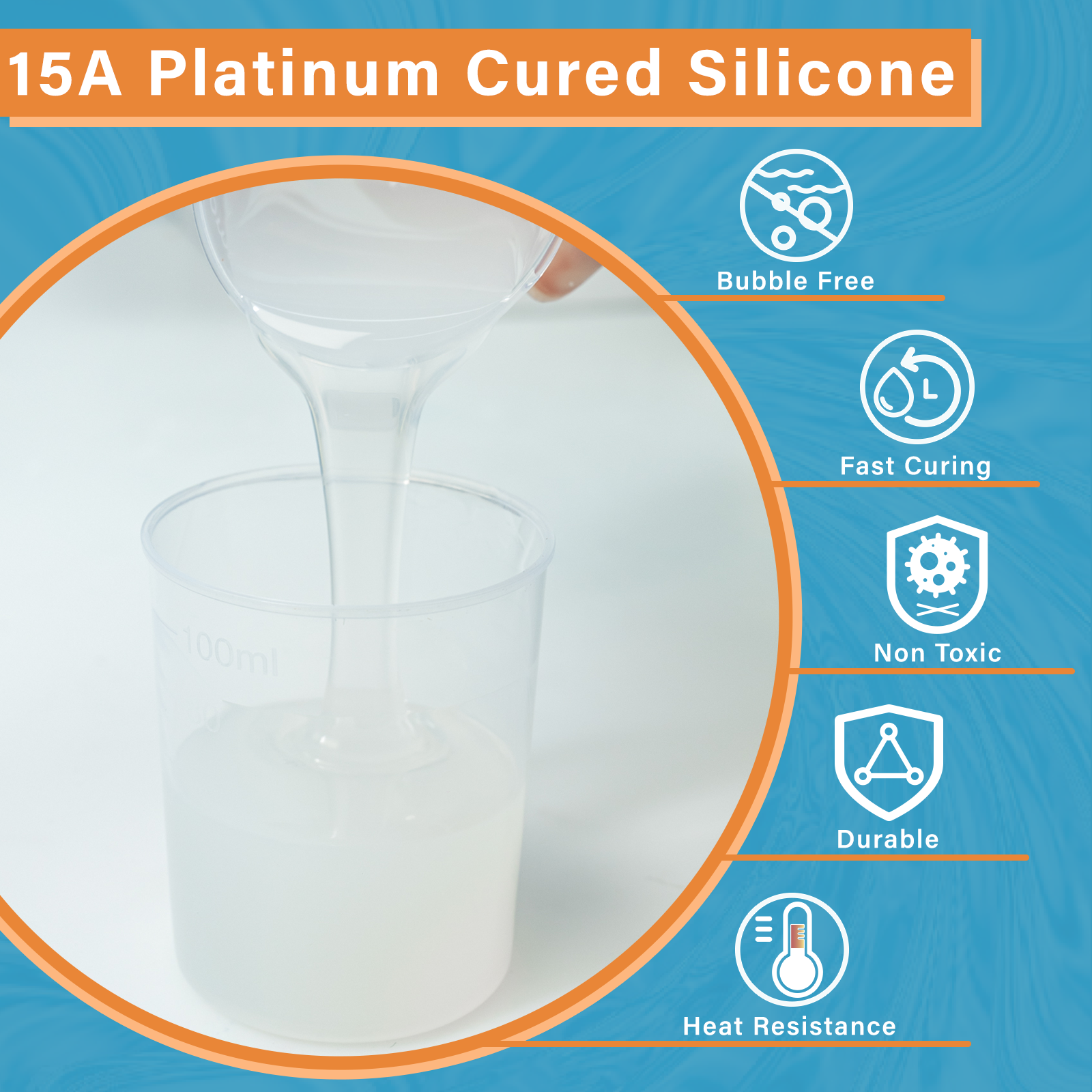 16oz Platinum Silicone Rubber - Fast-Curing 15A Mold Making and Casting Material for DiY Projects & Resin Crafts