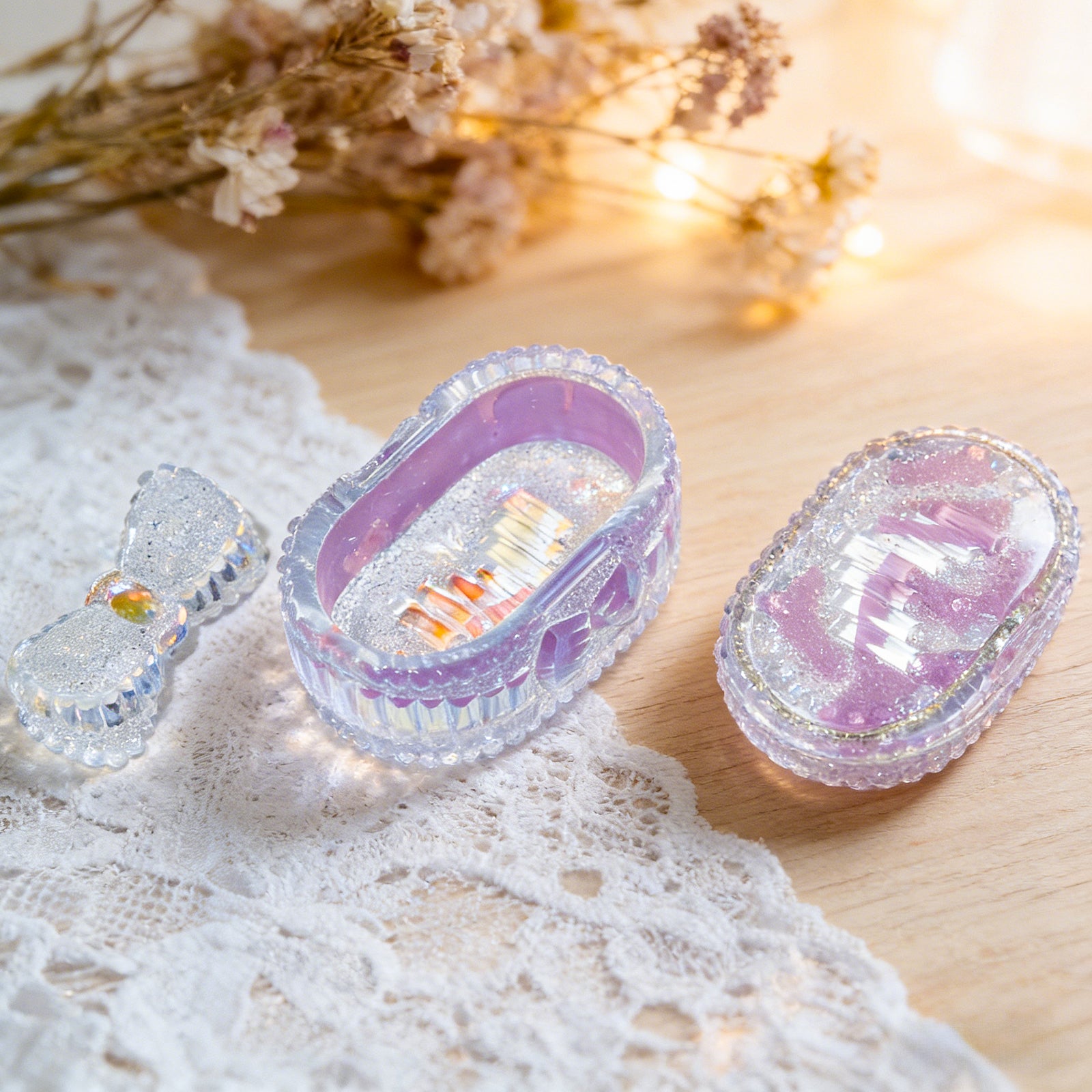 Diamond Faceted Silicone Molds for Epoxy Resin – Bowknot Jar