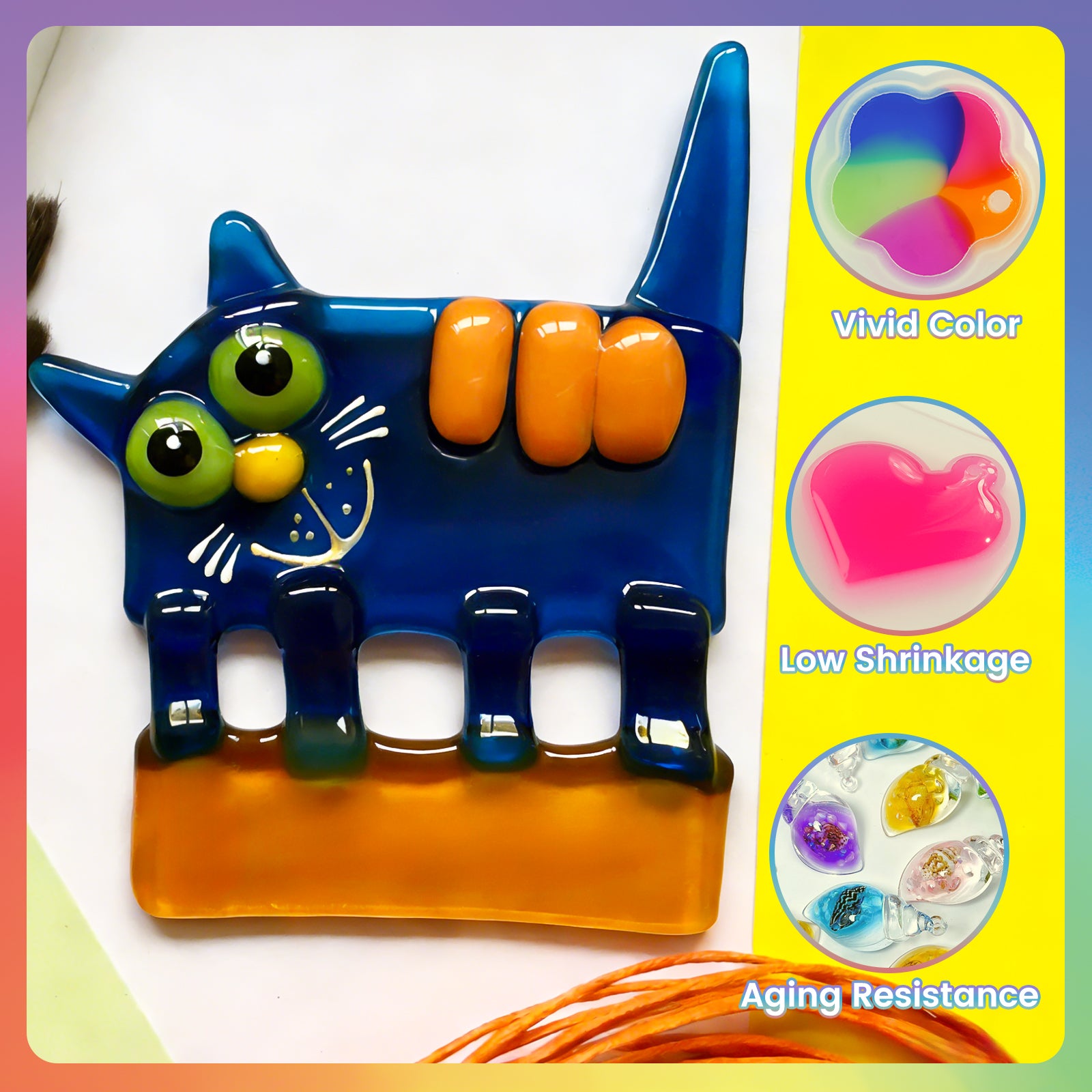 Opaque UV Resin Kit – 12 Colors, 30g Each