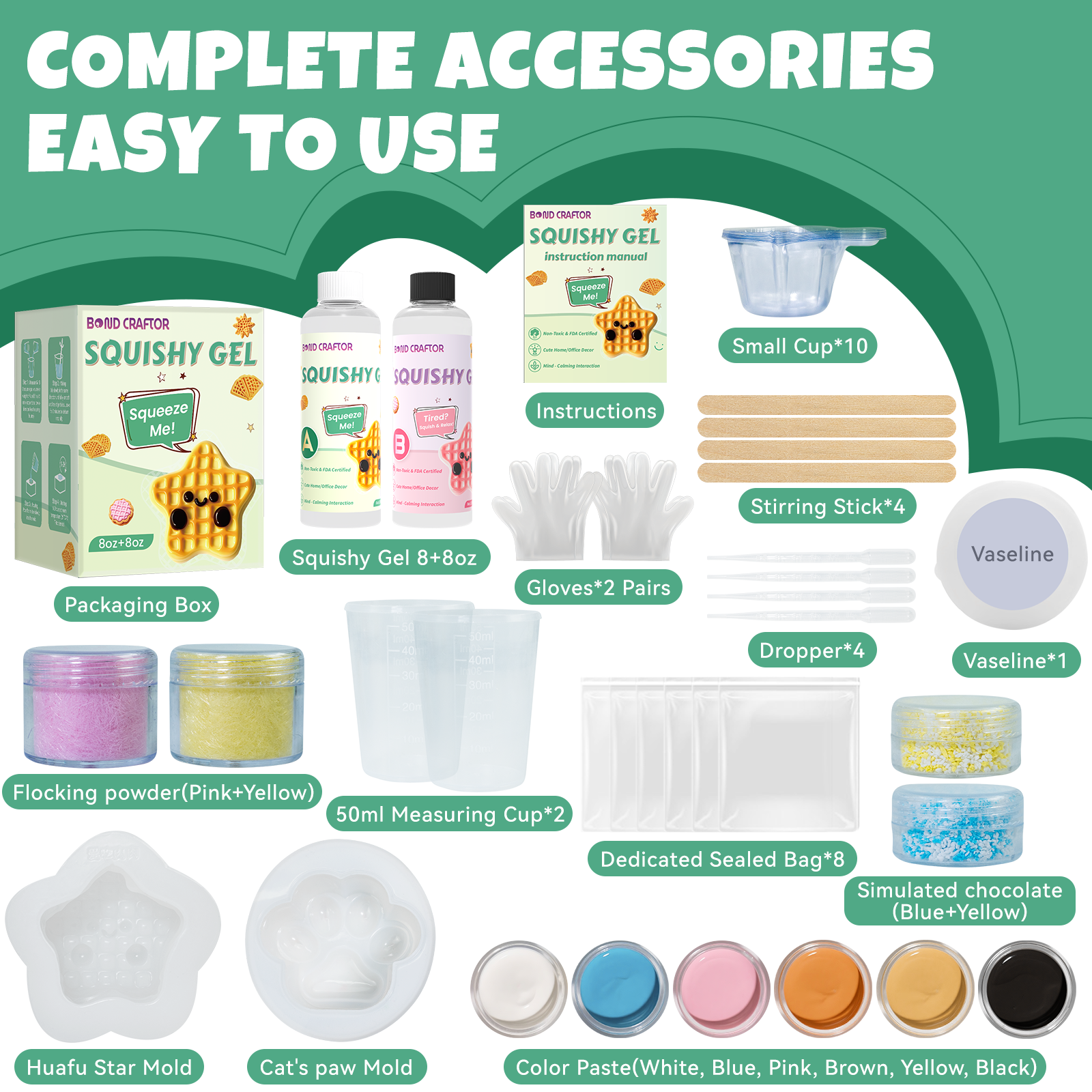 Taba Squishy Kit – 1:1 Liquid Silicone (16 oz Total)