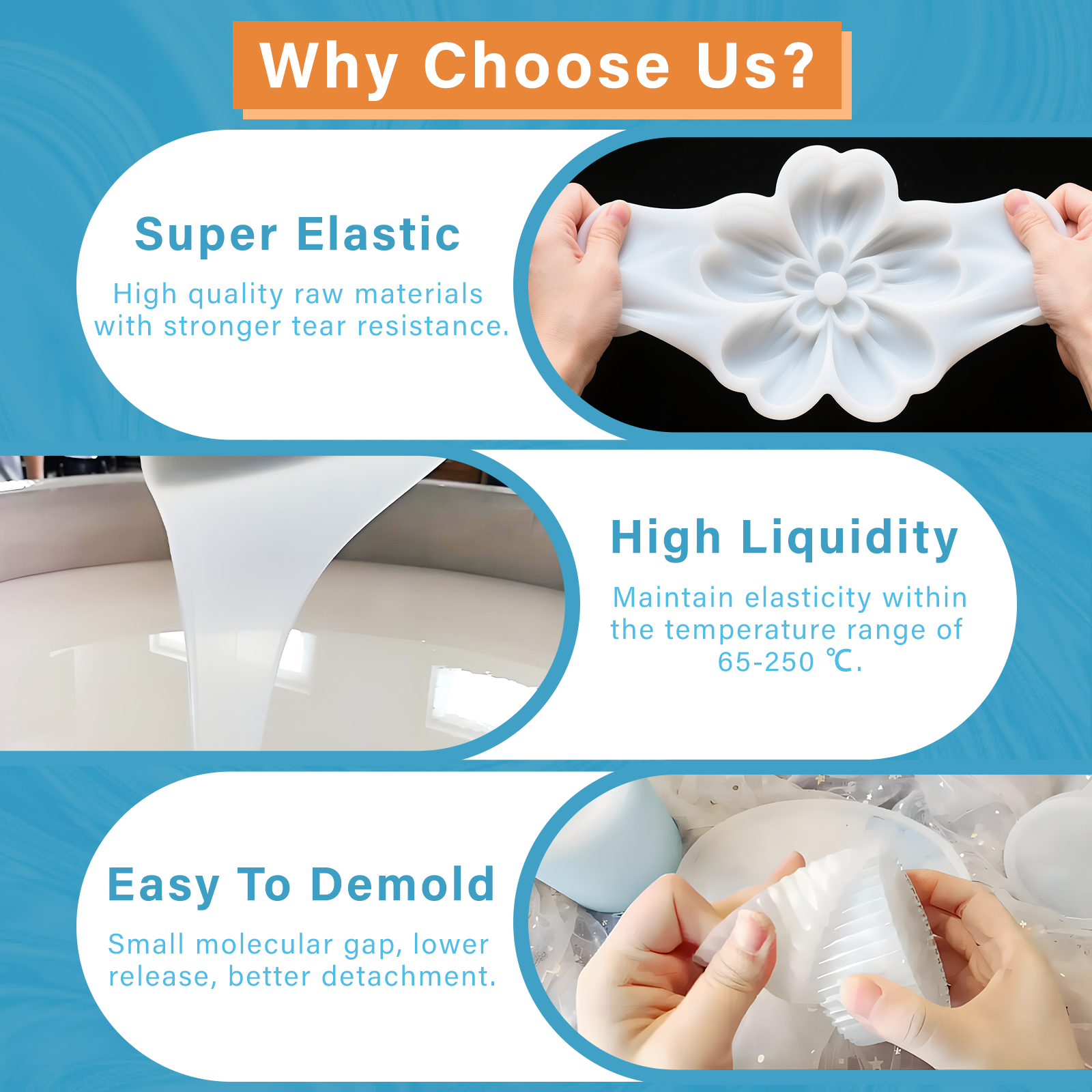 16oz Platinum Silicone Rubber - Fast-Curing 15A Mold Making and Casting Material for DiY Projects & Resin Crafts