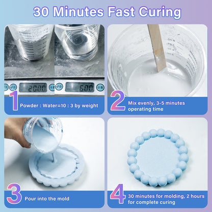 1kg Casting Powder – Fast-Cure Plaster for DIY Resincrete & Home Art | Bond Craftor