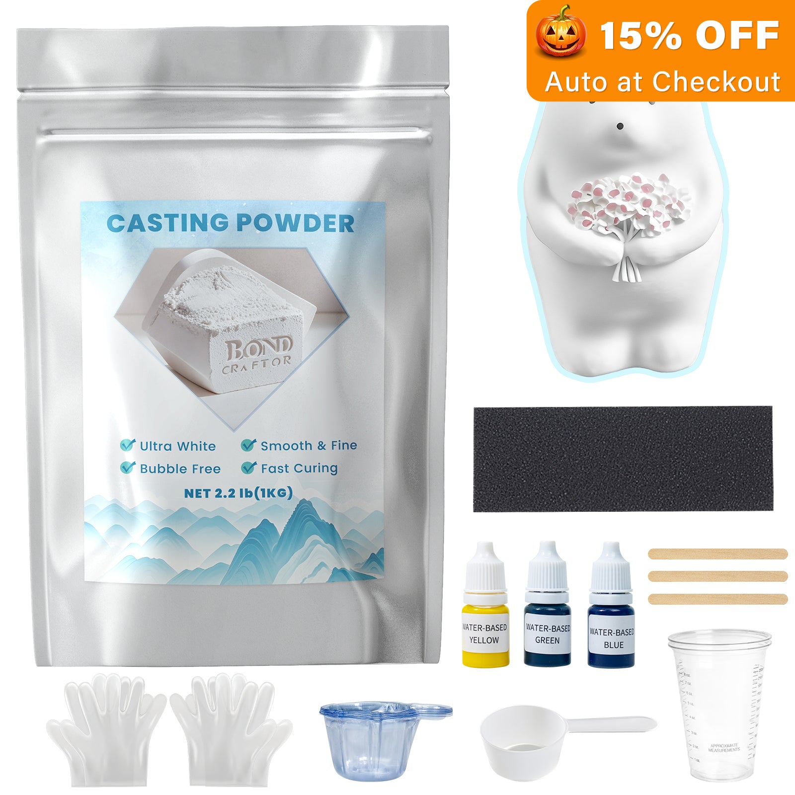 Casting Powder – Fast-Curing Plaster Kit (1kg)