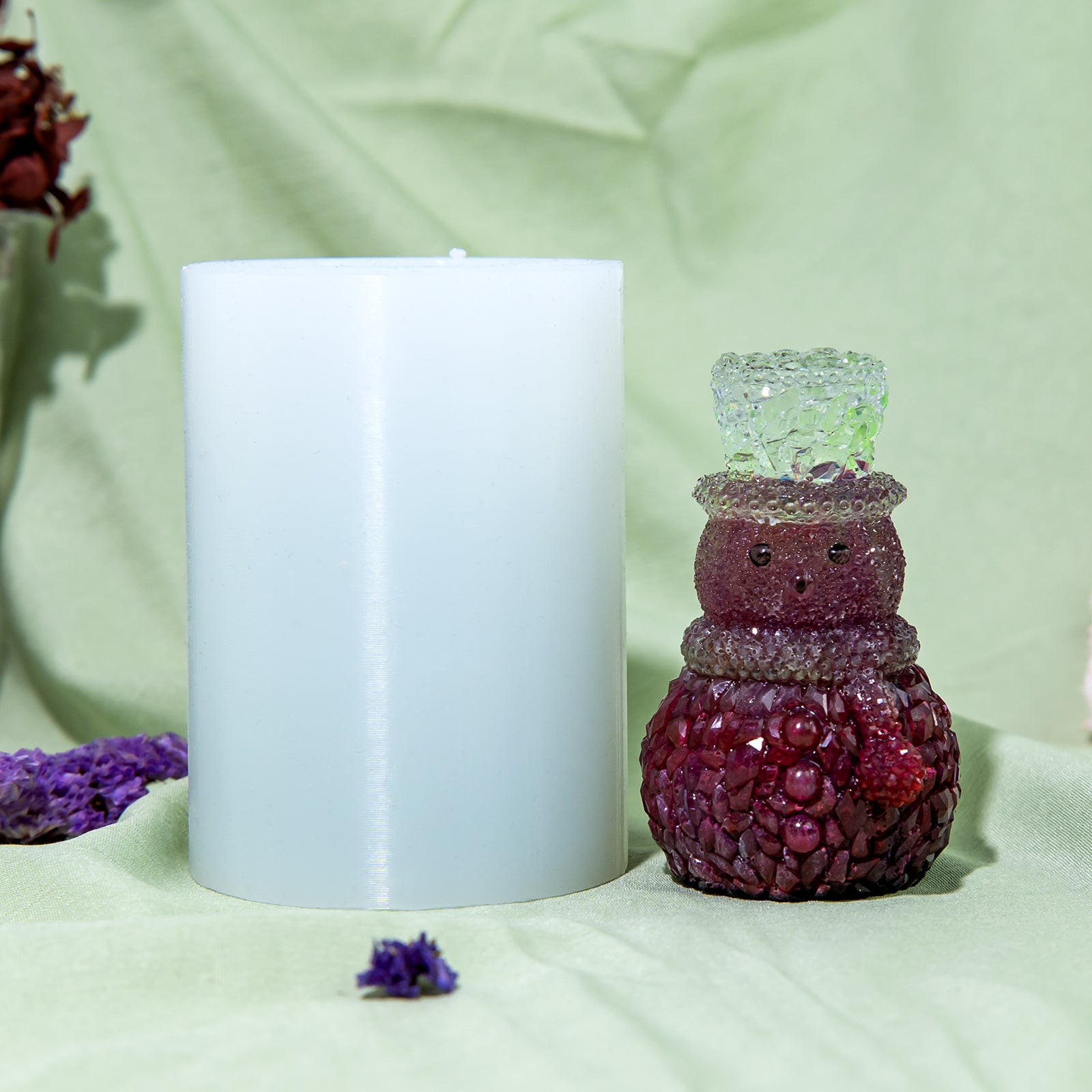 Diamond Faceted Silicone Molds for Epoxy Resin – Snowman, Conch Tray & Cat Paw