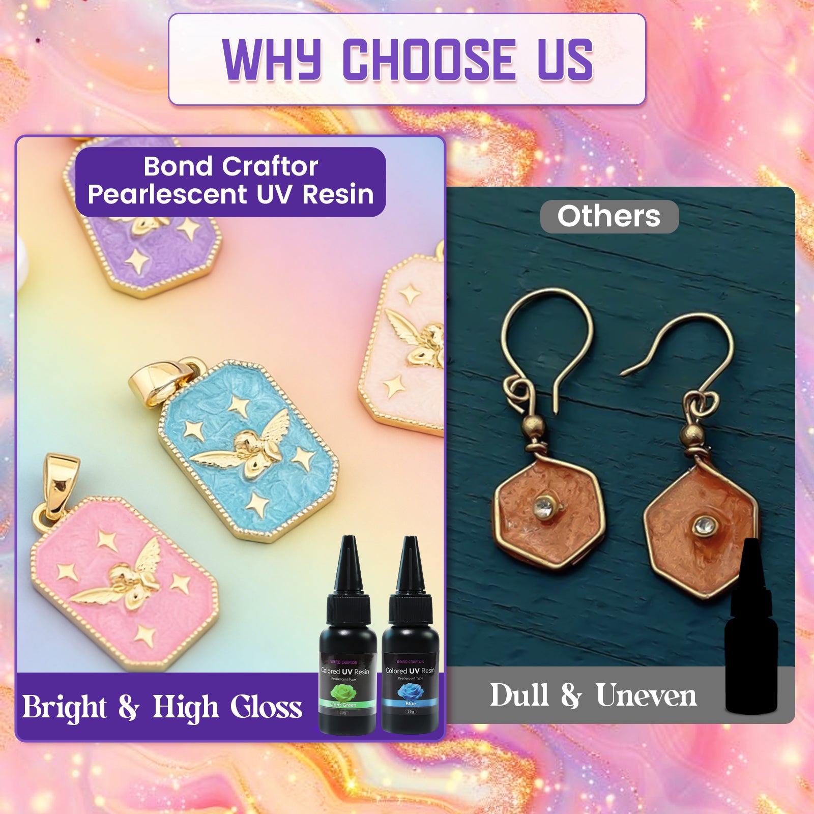 Pearlescent UV Resin Kit - 30g×12 Colors