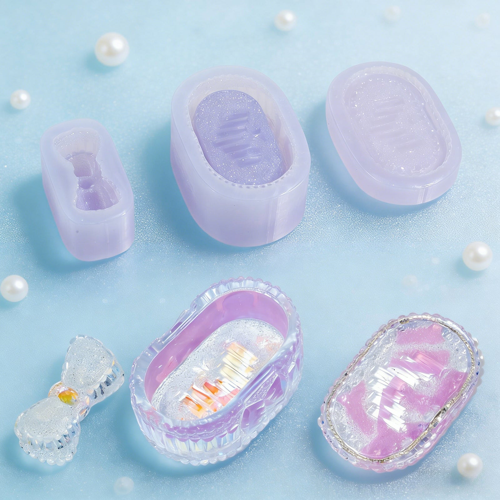 Diamond Faceted Silicone Molds for Epoxy Resin – Bowknot Jar