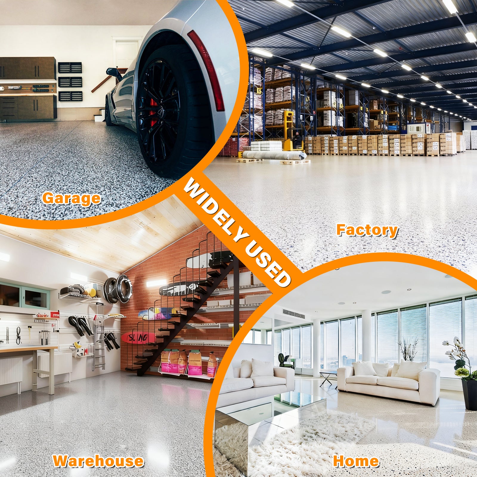 Flakes for Epoxy Resin Floor Coatings 1/4'' , 40 lbs | For Garage & Basement Floors