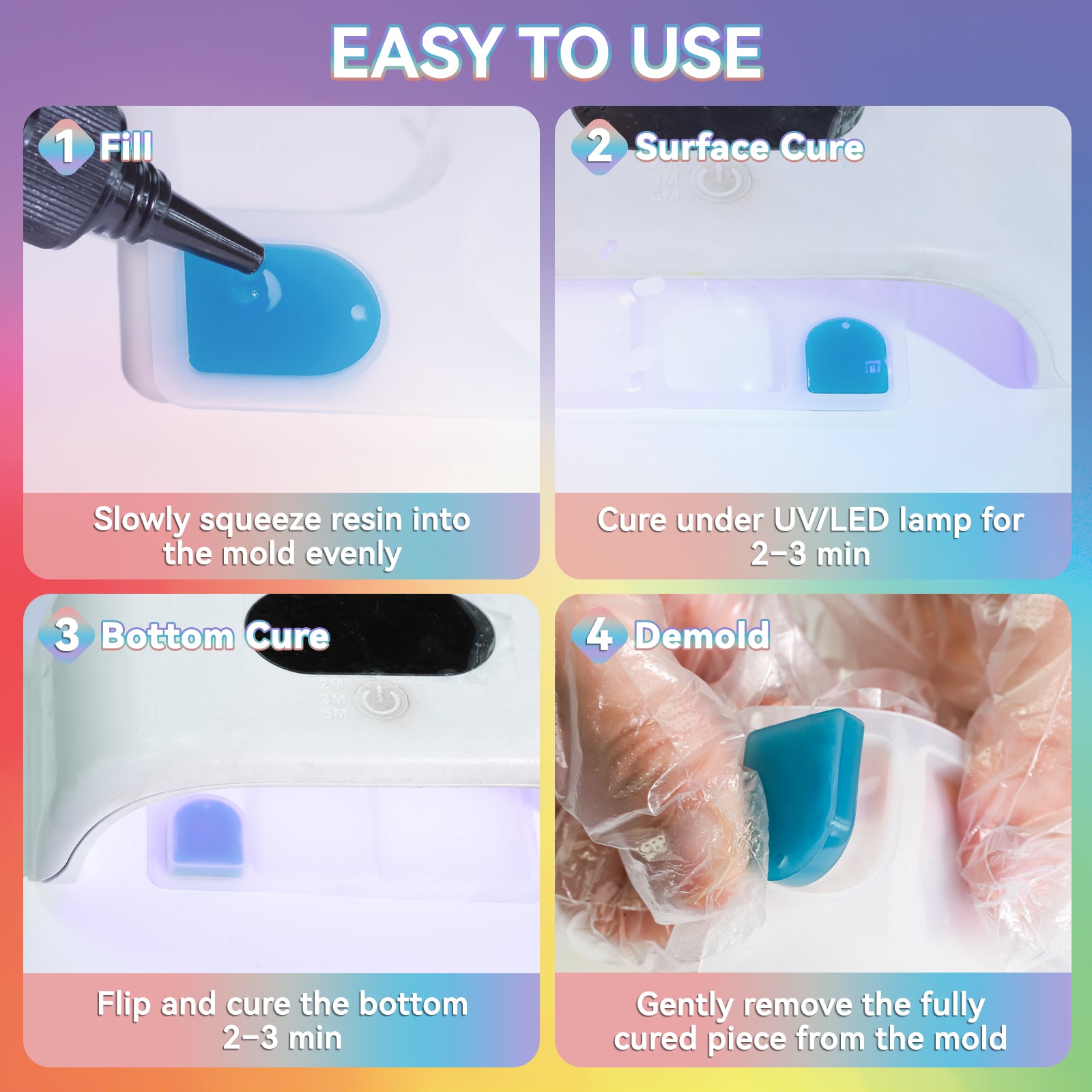 Opaque UV Resin Kit – 12 Colors, 30g Each