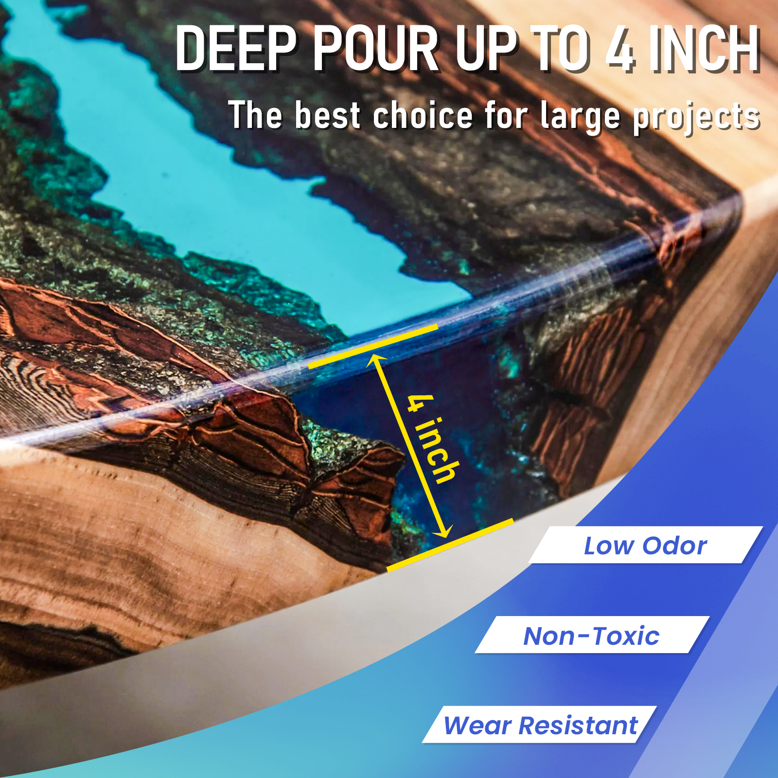 3 Gallon Deep Pour Epoxy Resin Kit – 4 Inch Pour Depths