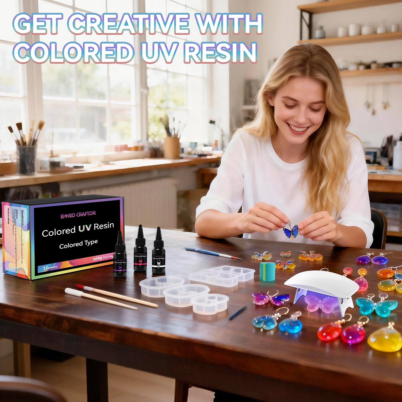 Opaque UV Resin Kit – 12 Colors, 30g Each