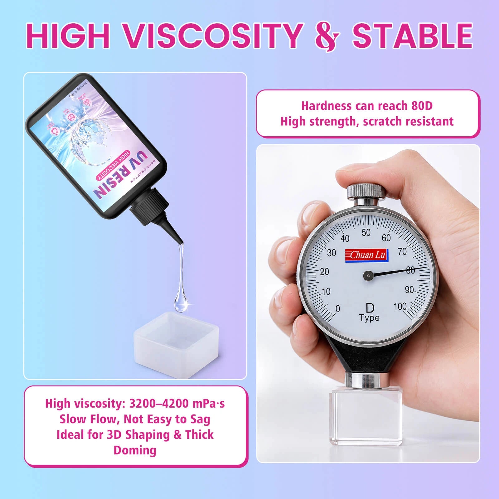High Viscosity UV Resin | UV Cure Resin 300g for Jewellery Making