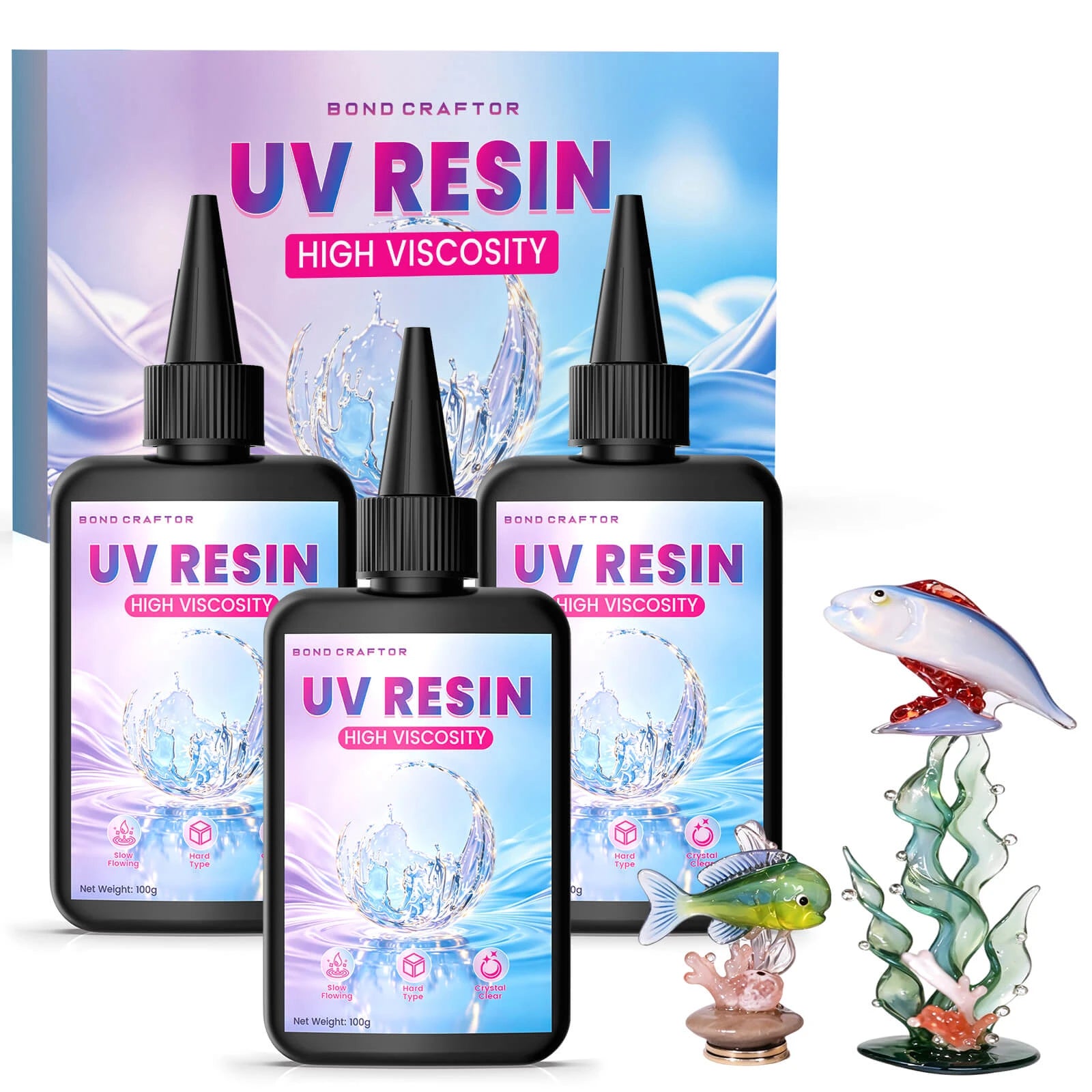High Viscosity UV Resin | UV Cure Resin 300g for Jewellery Making