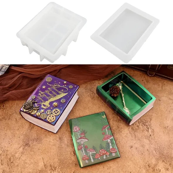 Book box silicone resin mold suitable for decoration