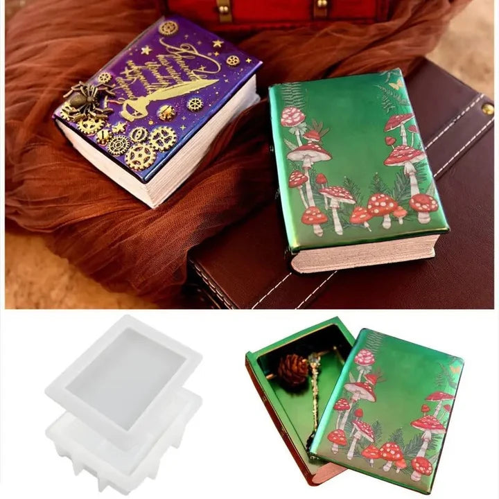 Book box silicone resin mold suitable for decoration