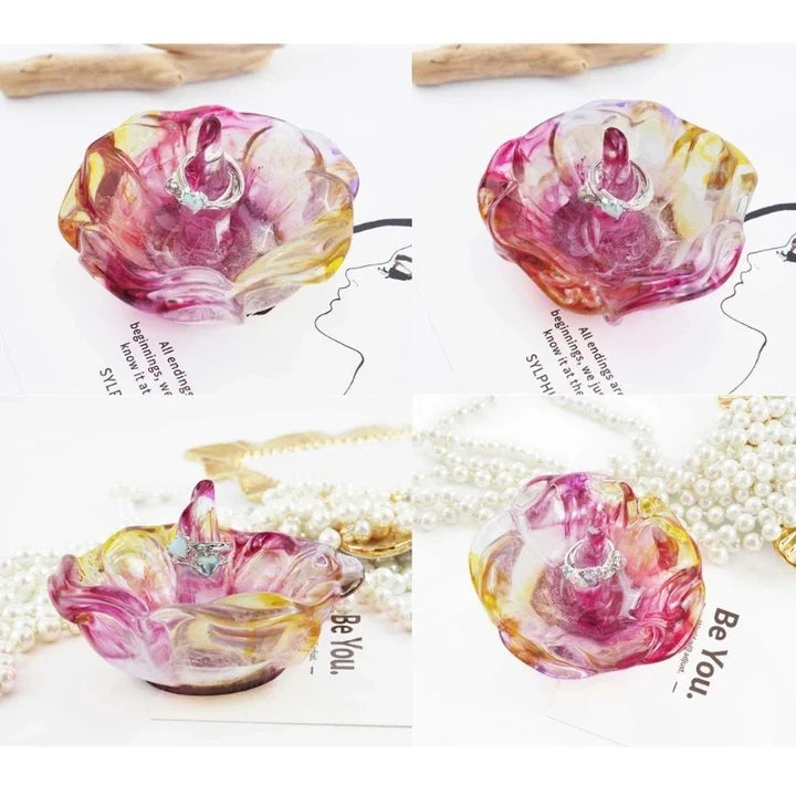 Rose Petal Ring Dish Resin Mold