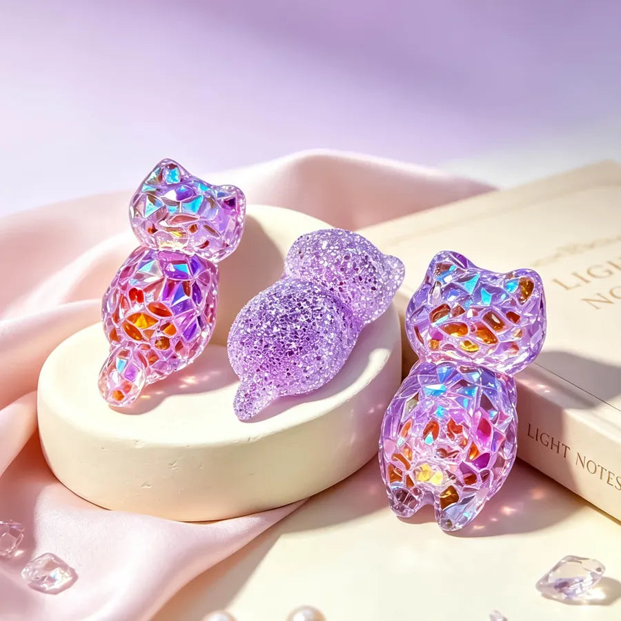 Three Cats Diamond-Cut Resin Mold for Jewelry Crafts