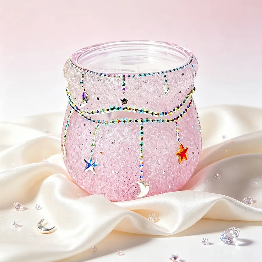 Stars & Moon Diamond-Cut Trinket Jar Resin Mold