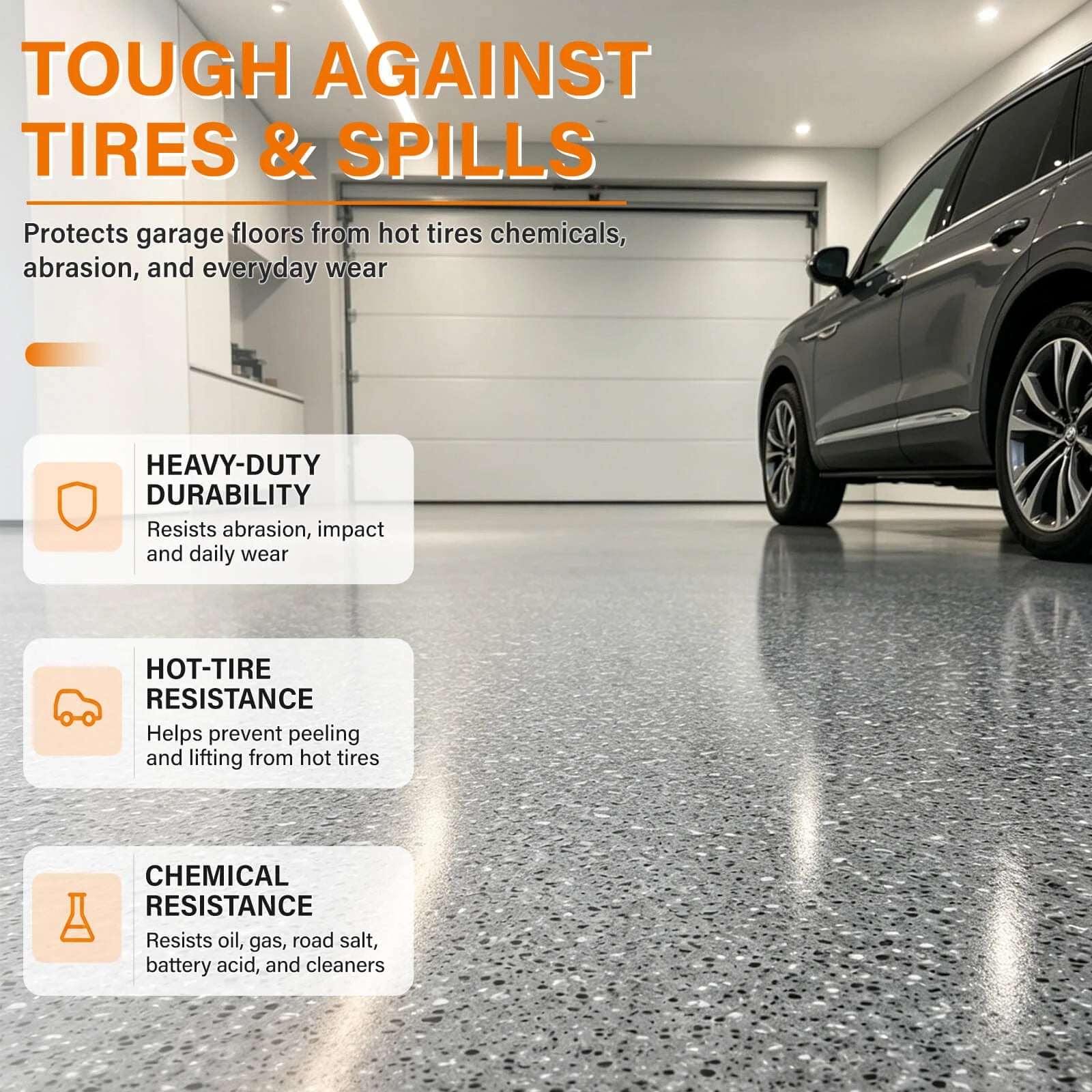 Clear Polyaspartic Floor Topcoat with UV Resistance – 2-Gallon Kit