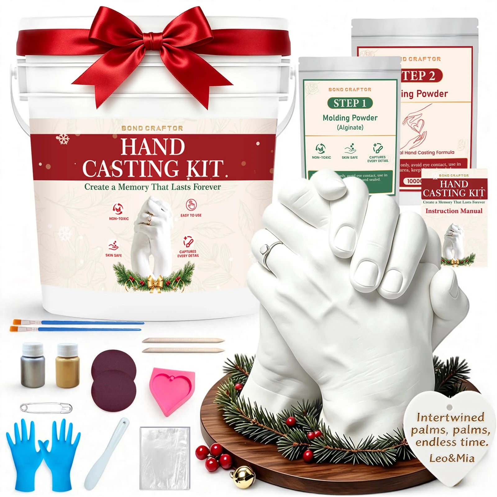 Hand Casting Kit DIY for Couples & Family | Create a 3D Hand Mold Keepsake