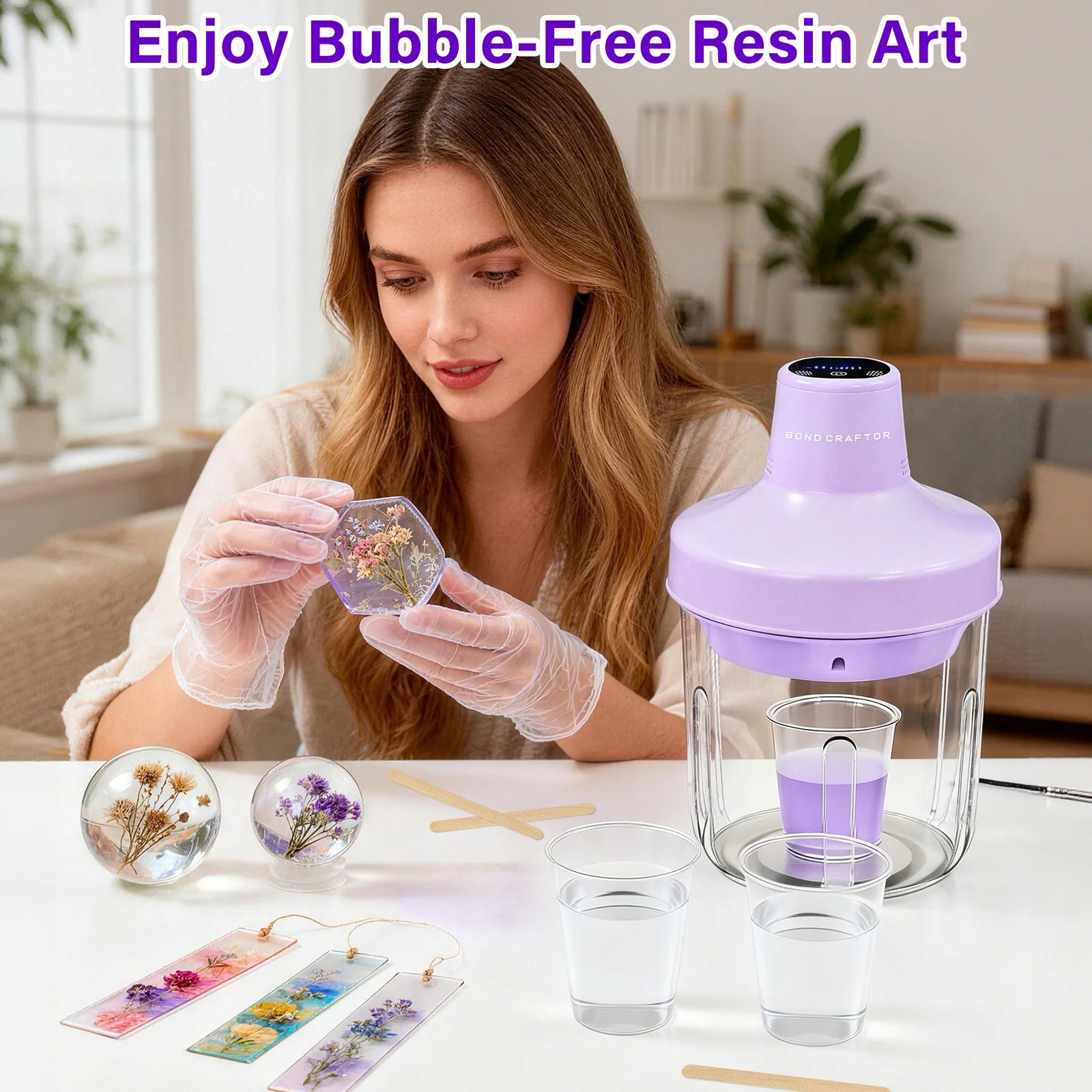 3.4L Resin Bubble Remover - 98 KPa Vacuum Pressure Vacuum Machine