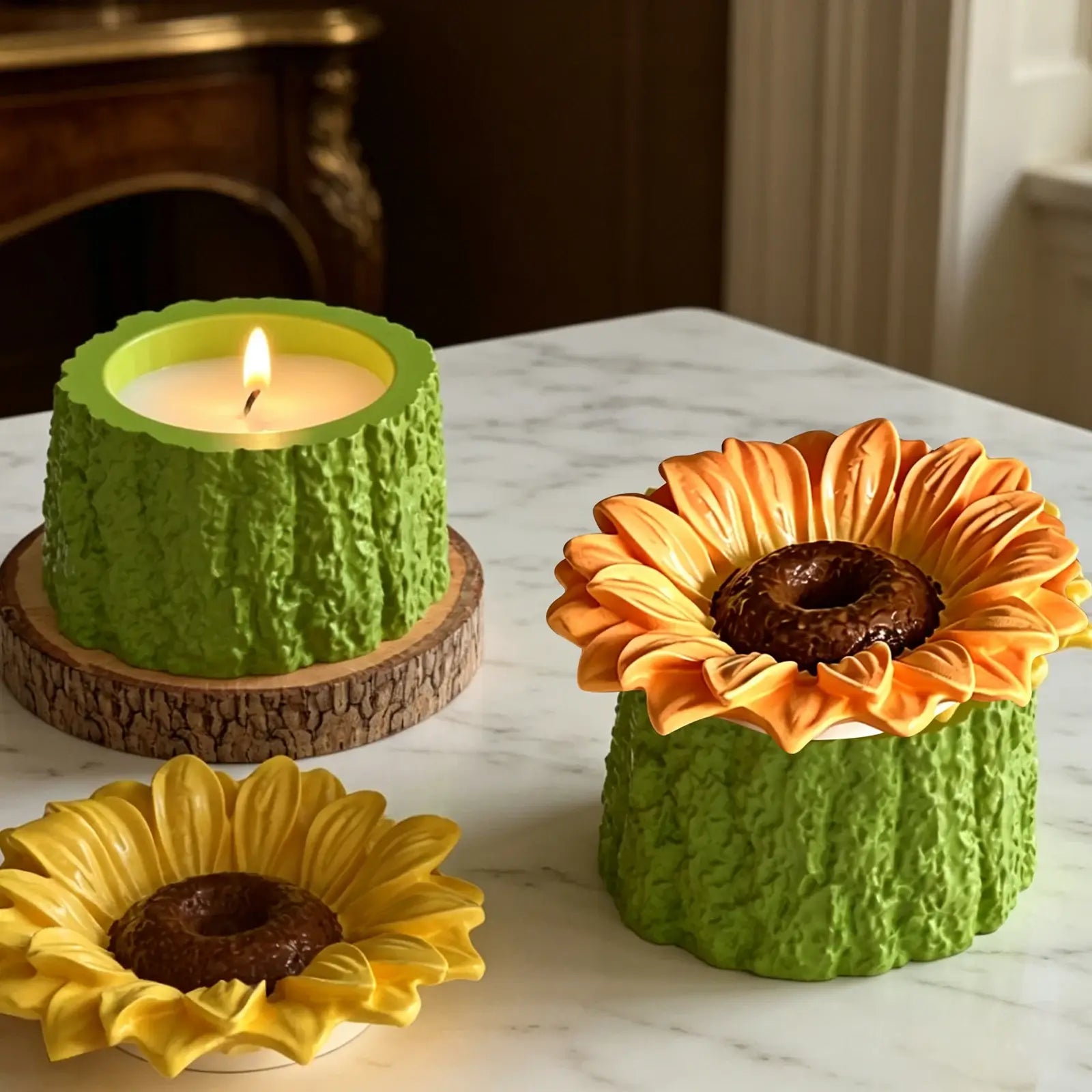 largesunflower silicone mold for resin