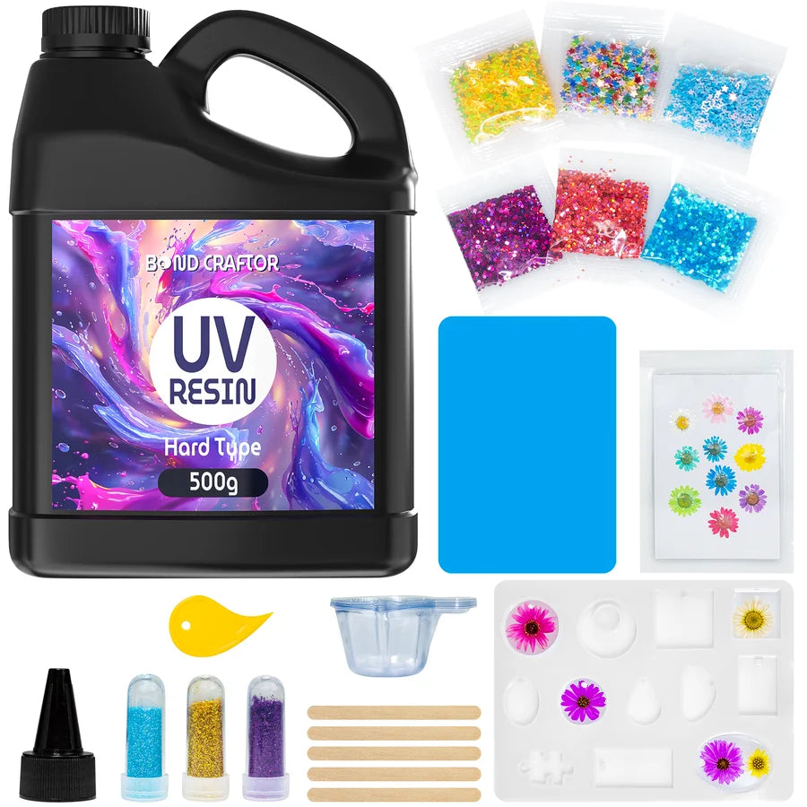 UV Resin 500g | Fast Curing and Non-Yellowing Clear UV Resin Kit