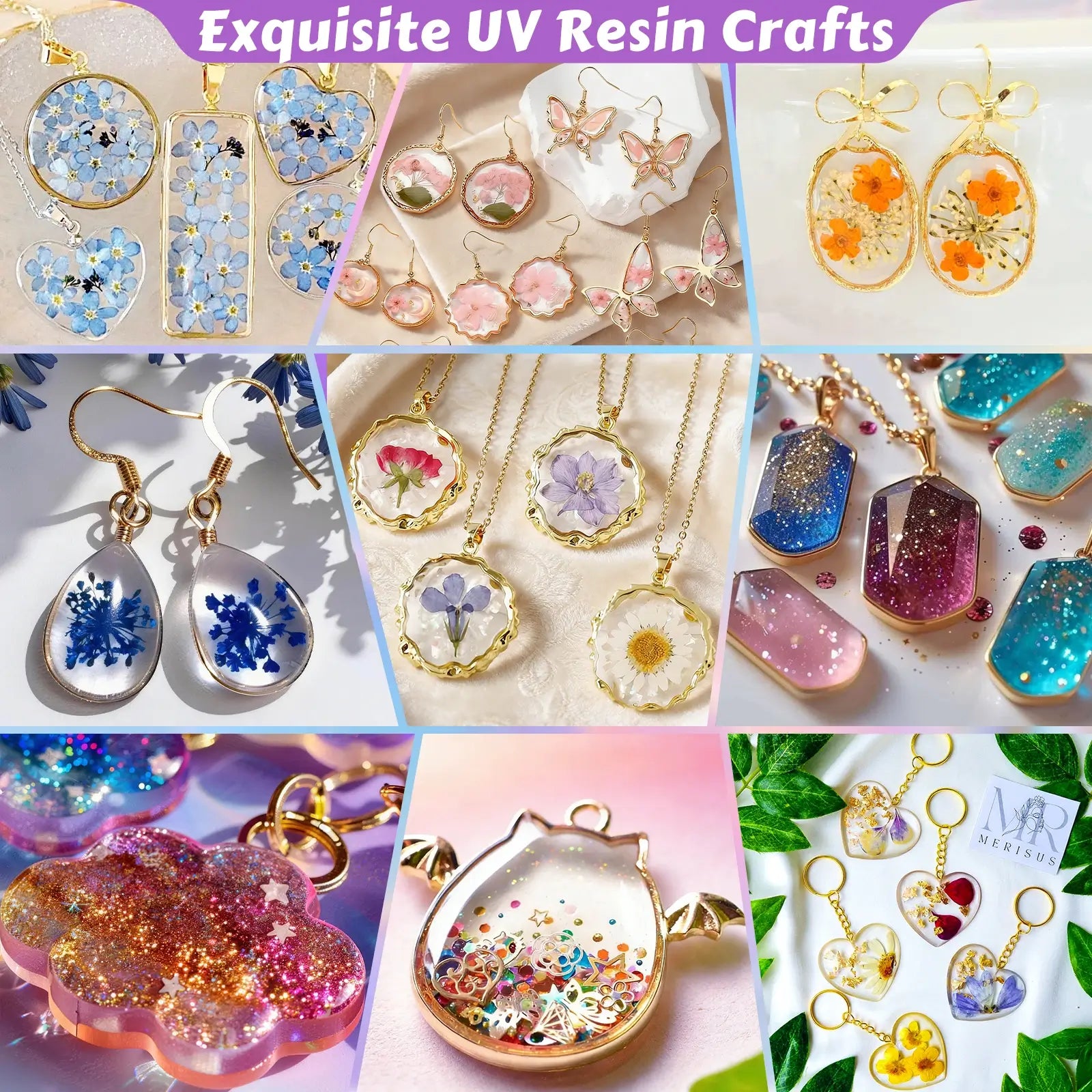 UV Resin Kits for Beginners | Jewelry Set with Lamp - Bond Craftor
